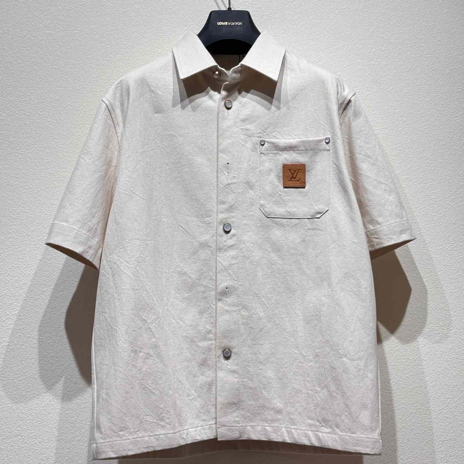 Louis Vuitton Silk-Blend Short-Sleeved Shirt   1AHCHZ - FashionPlug