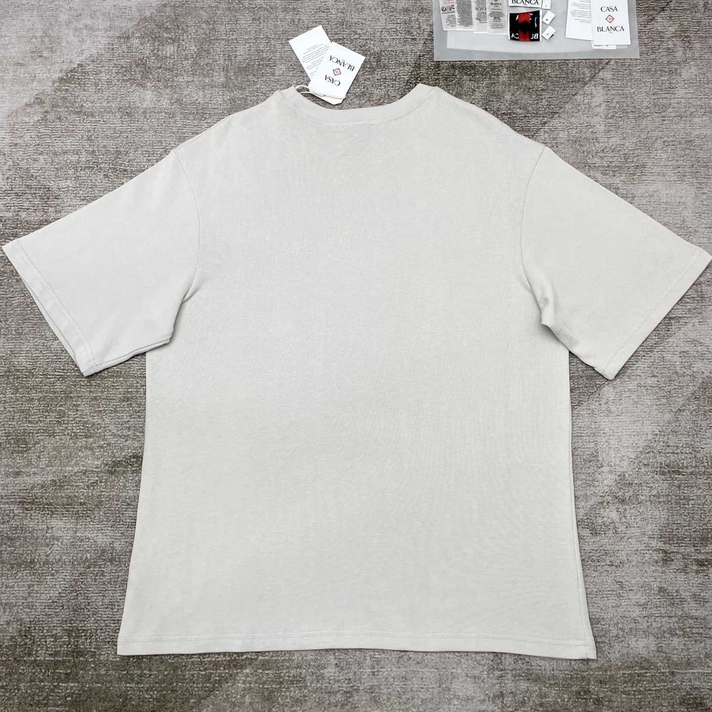Casablanca Grey Greek Temple Applique Jersey T-Shirt   C977 - FashionPlug