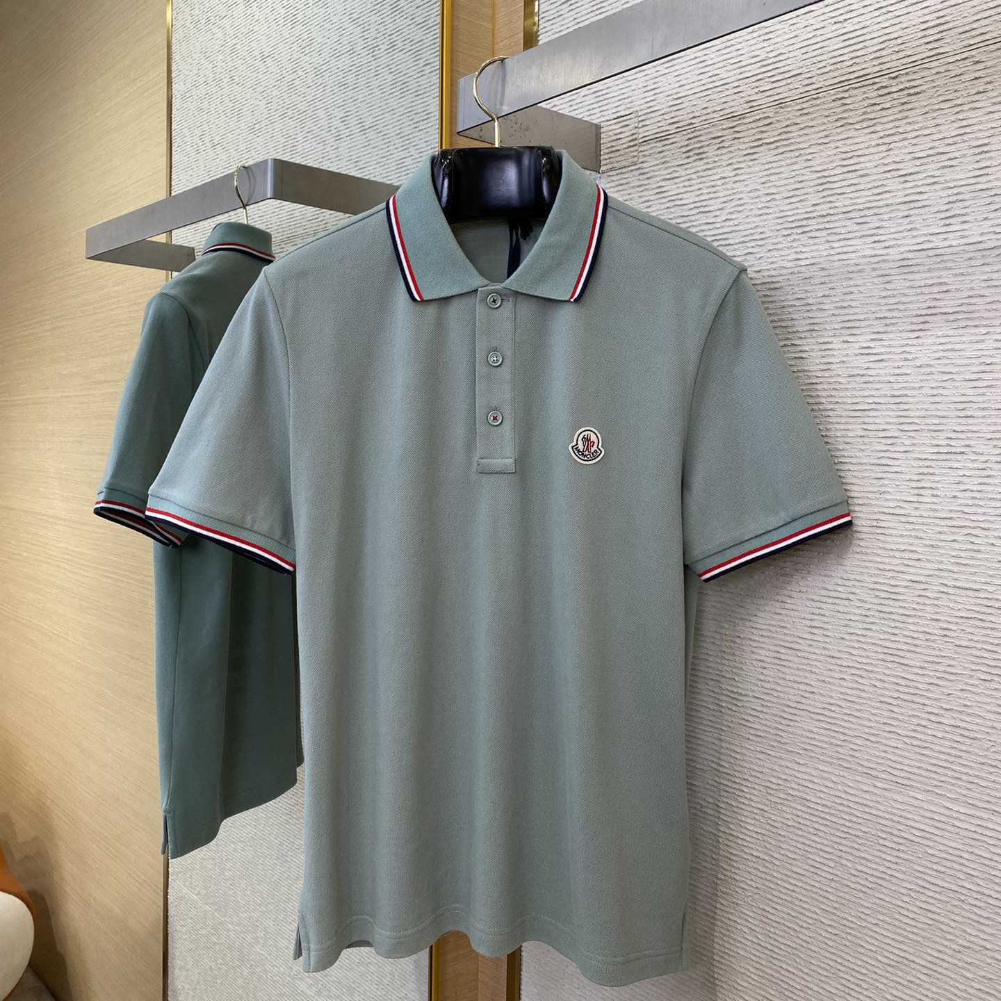 Moncler Logo Cotton Polo Shirt - FashionPlug