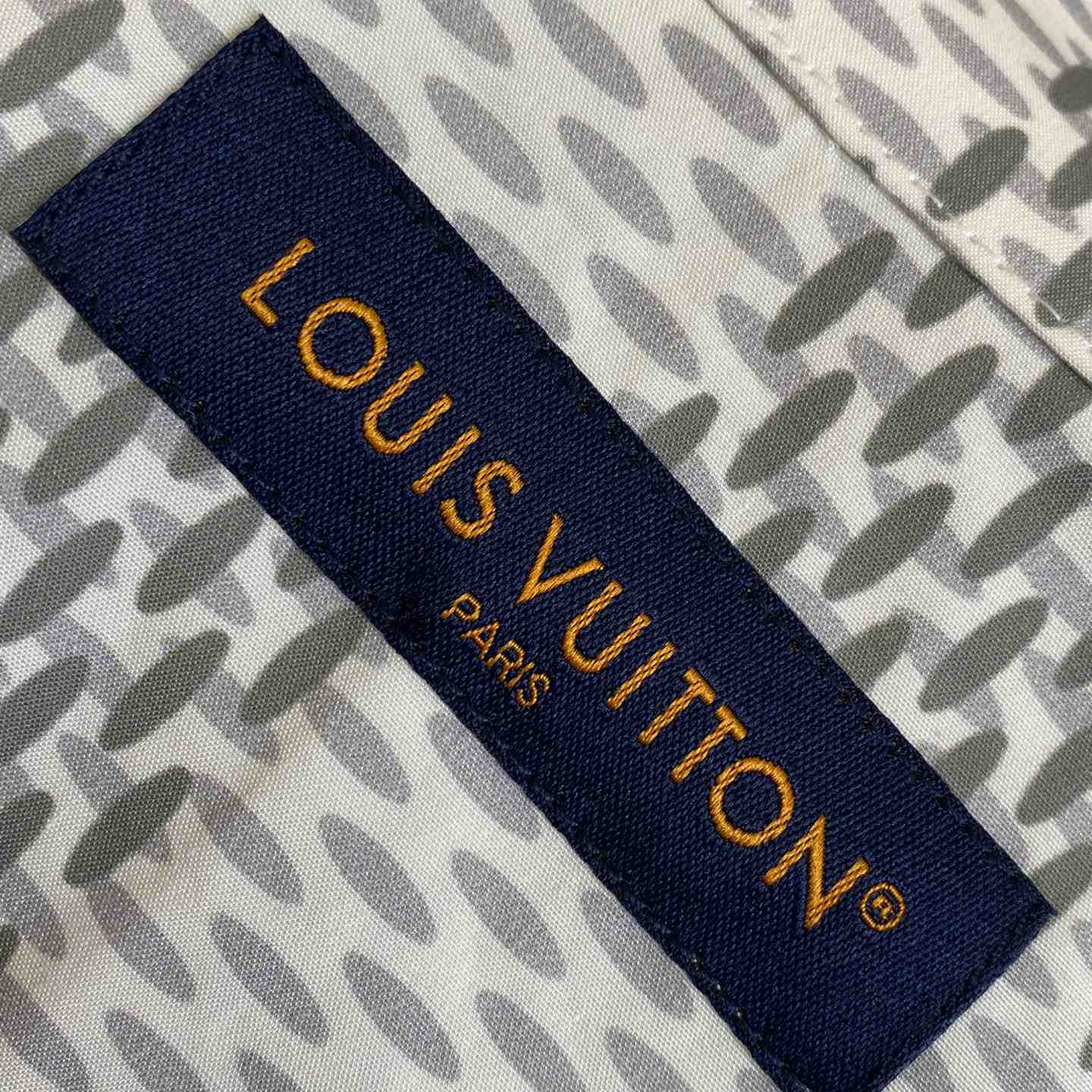 Louis Vuitton Damier Long-Sleeved Classic Cotton Shirt   1AFJDA - FashionPlug