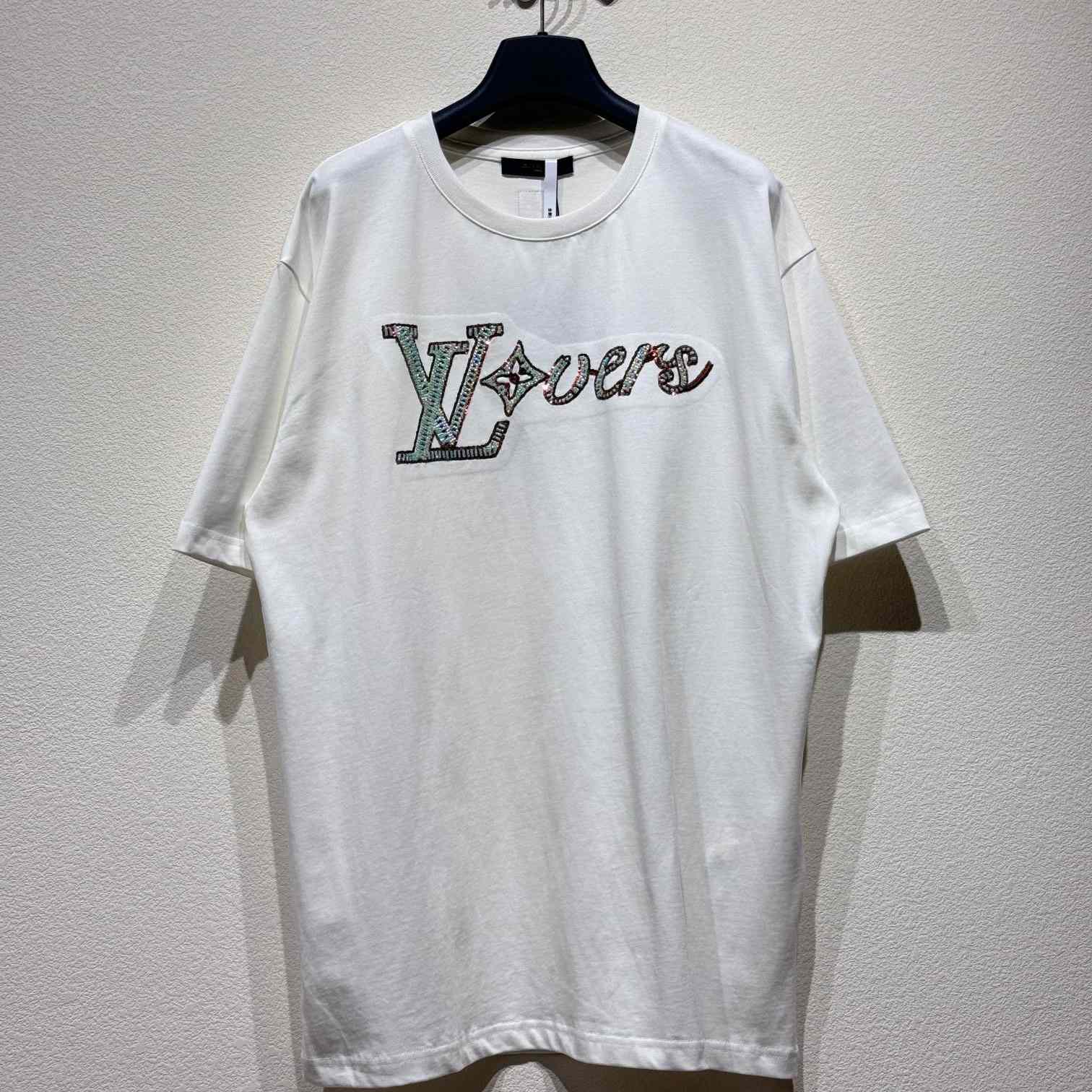 Louis Vuitton LV Vers Embellished Short-Sleeved T-Shirt  1AFR96 - FashionPlug