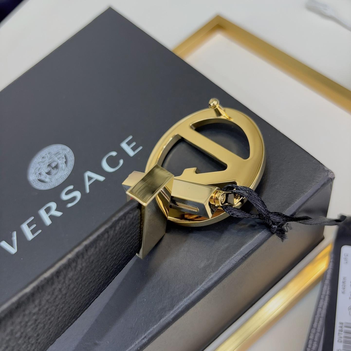 Versace Leather Belt   40mm - FashionPlug