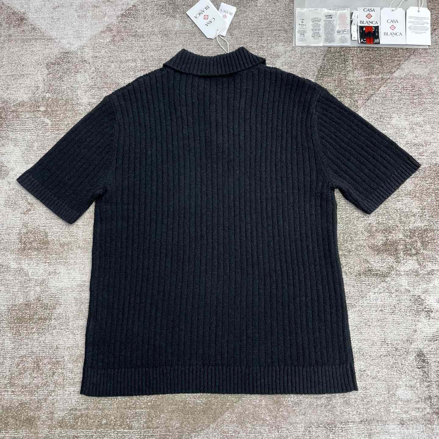 Casablanca Boucle Knit Polo Shirt   D0085 - FashionPlug