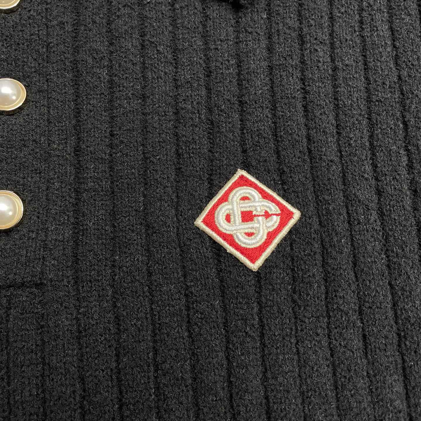 Casablanca Boucle Knit Polo Shirt   D0085 - FashionPlug