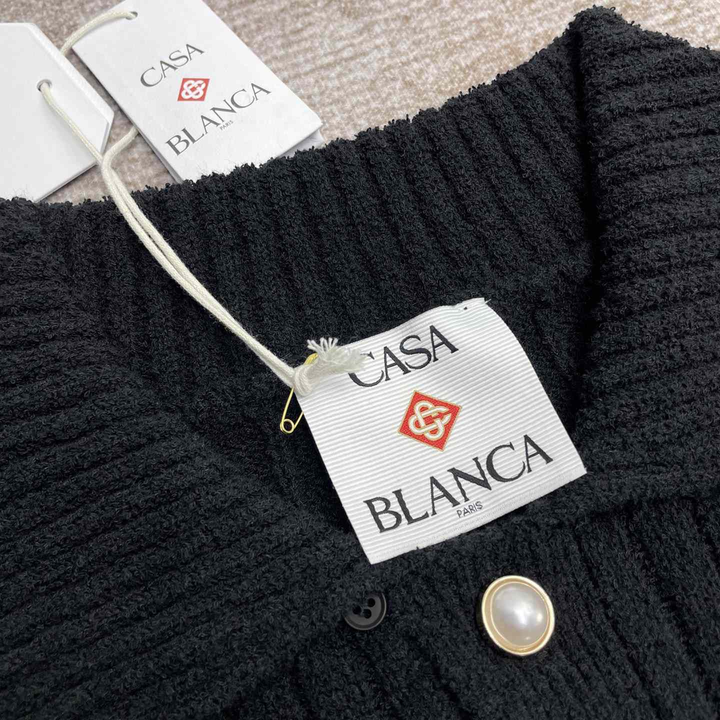 Casablanca Boucle Knit Polo Shirt   D0085 - FashionPlug