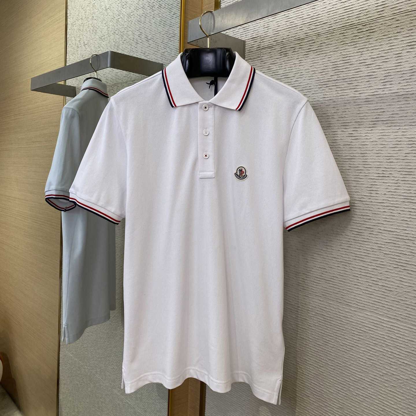 Moncler Logo Cotton Polo Shirt - FashionPlug