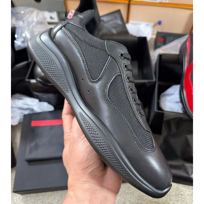 Prada America's Cup Soft Rubber And Bike Fabric Sneakers - FashionPlug