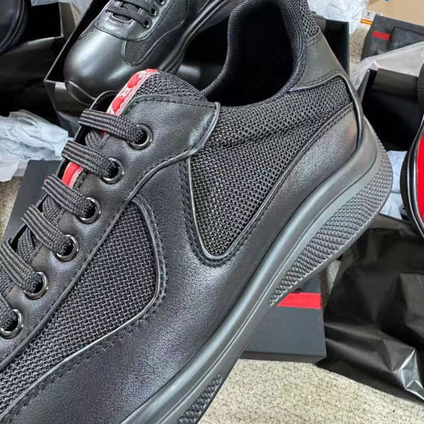 Prada America's Cup Soft Rubber And Bike Fabric Sneakers - FashionPlug