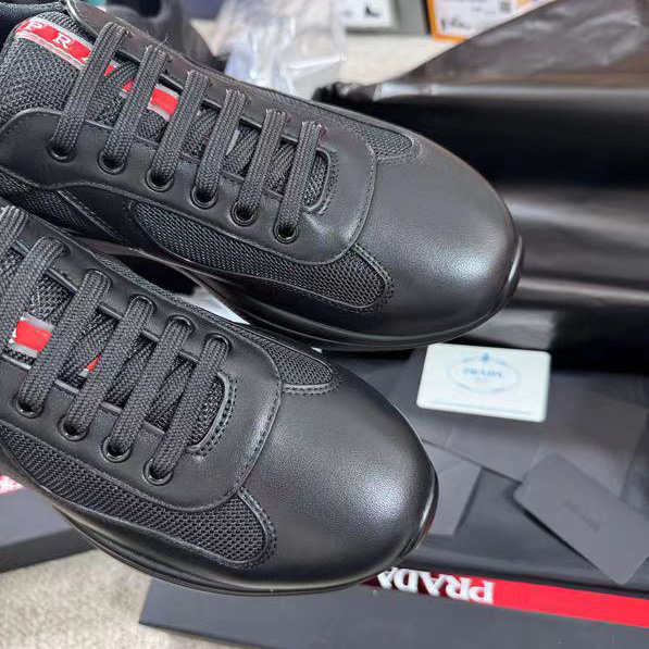 Prada America's Cup Soft Rubber And Bike Fabric Sneakers - FashionPlug