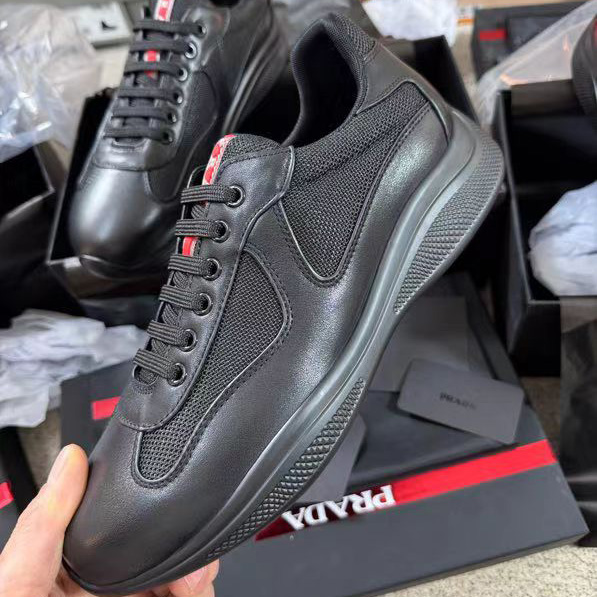 Prada America's Cup Soft Rubber And Bike Fabric Sneakers - FashionPlug