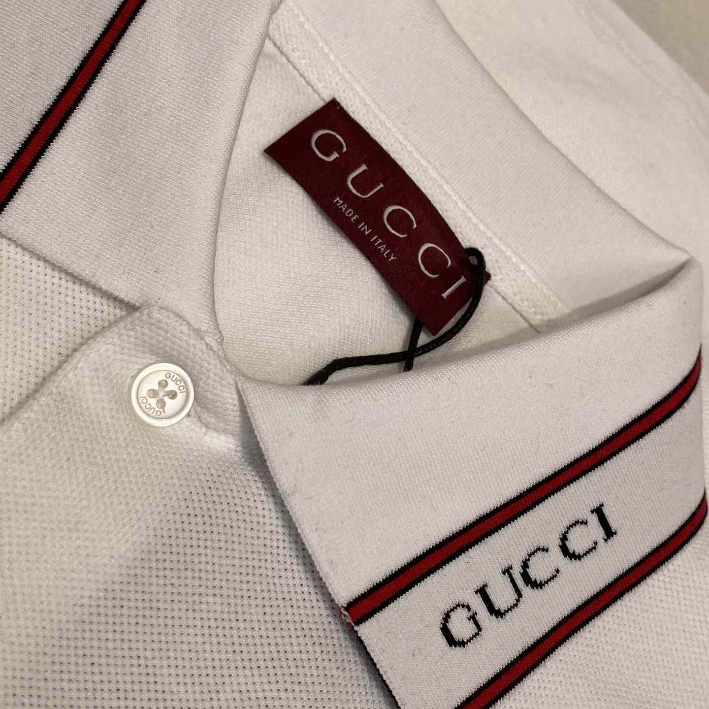 Gucci Cotton Piquet Polo Shirt  - FashionPlug