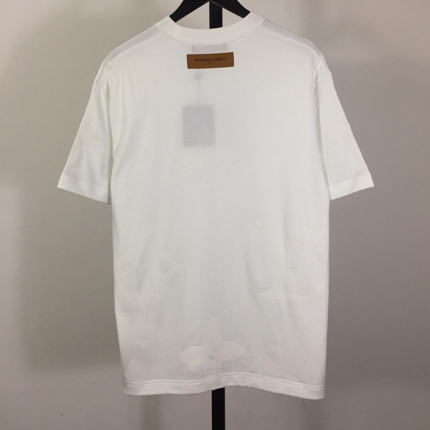 Louis Vuitton Monogram Short-Sleeved Cotton Crewneck - FashionPlug