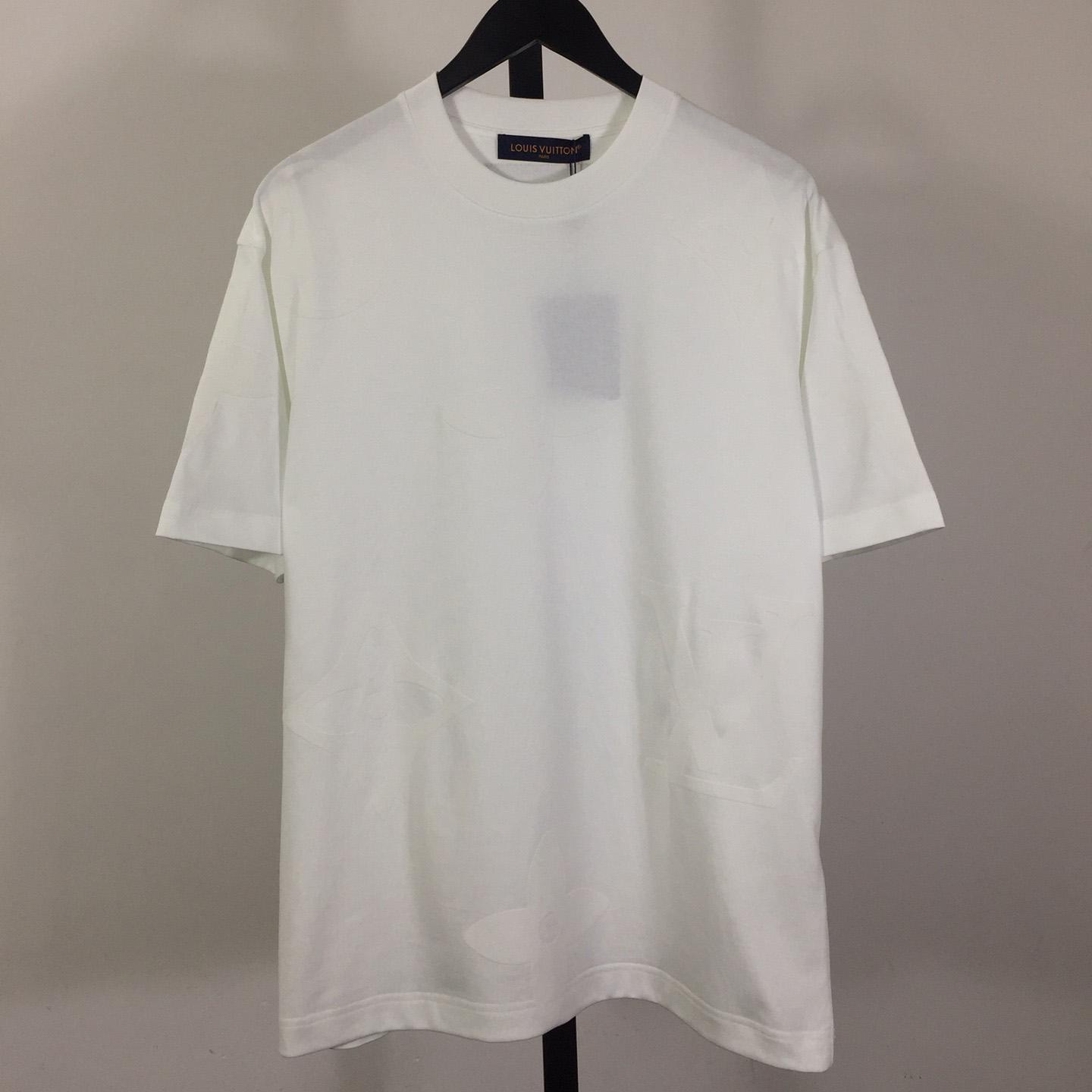 Louis Vuitton Monogram Short-Sleeved Cotton Crewneck - FashionPlug
