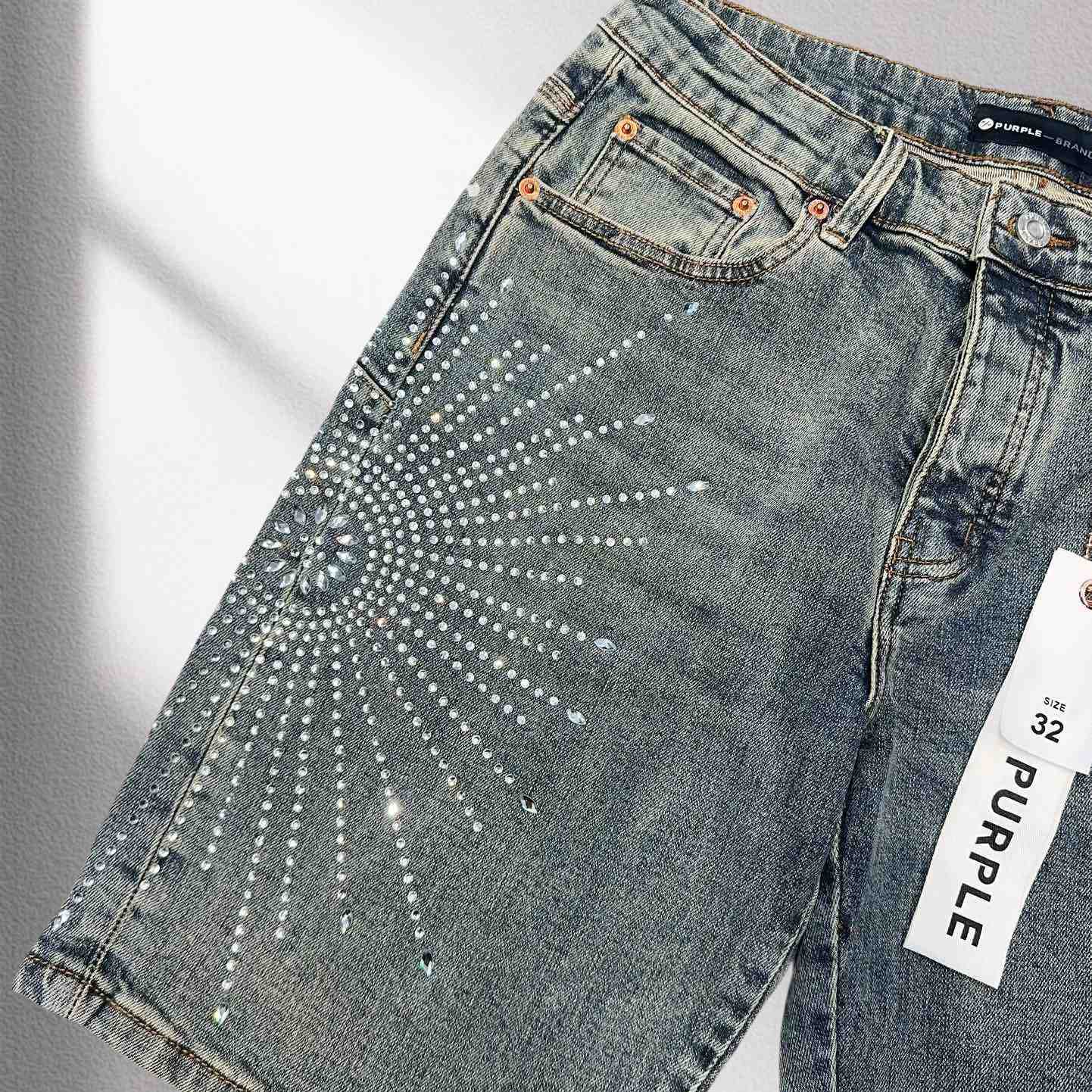 Purple-Brand Denim Shorts    6000 - FashionPlug
