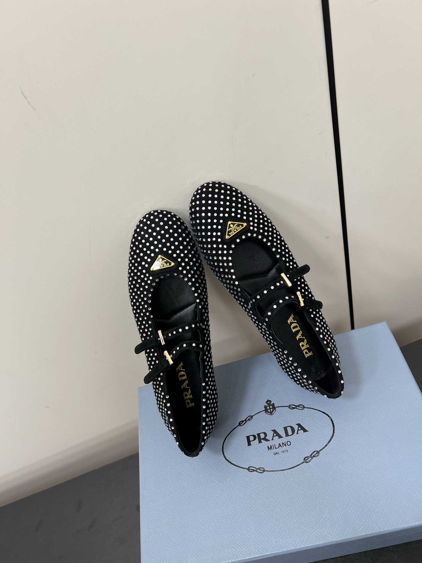 Prada Nappa Leather Ballerinas - FashionPlug