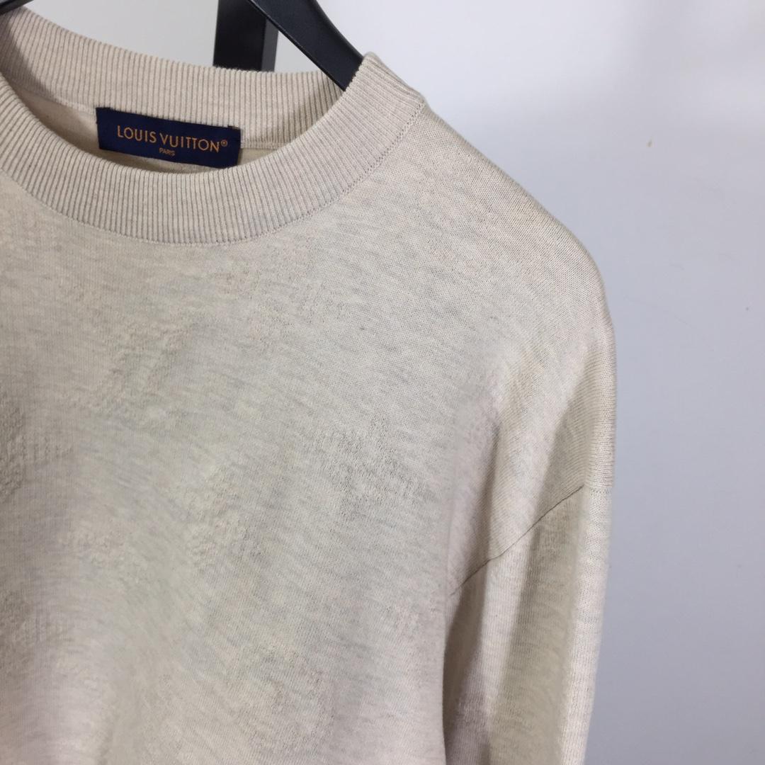 Louis Vuitton Monogram Embossed Crewneck - FashionPlug