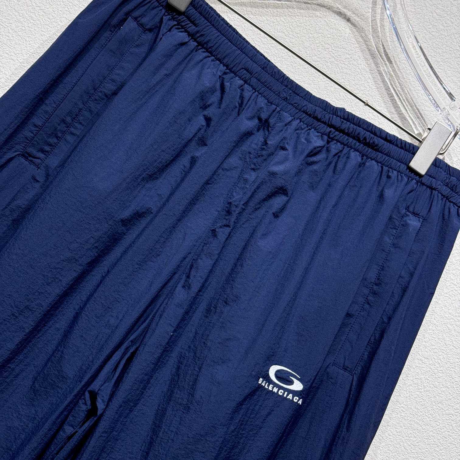 Balenciaga Tracksuit Pants In Navy - FashionPlug