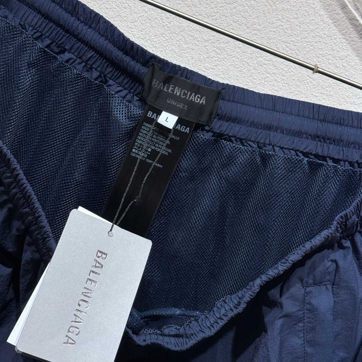 Balenciaga Tracksuit Pants In Navy - FashionPlug
