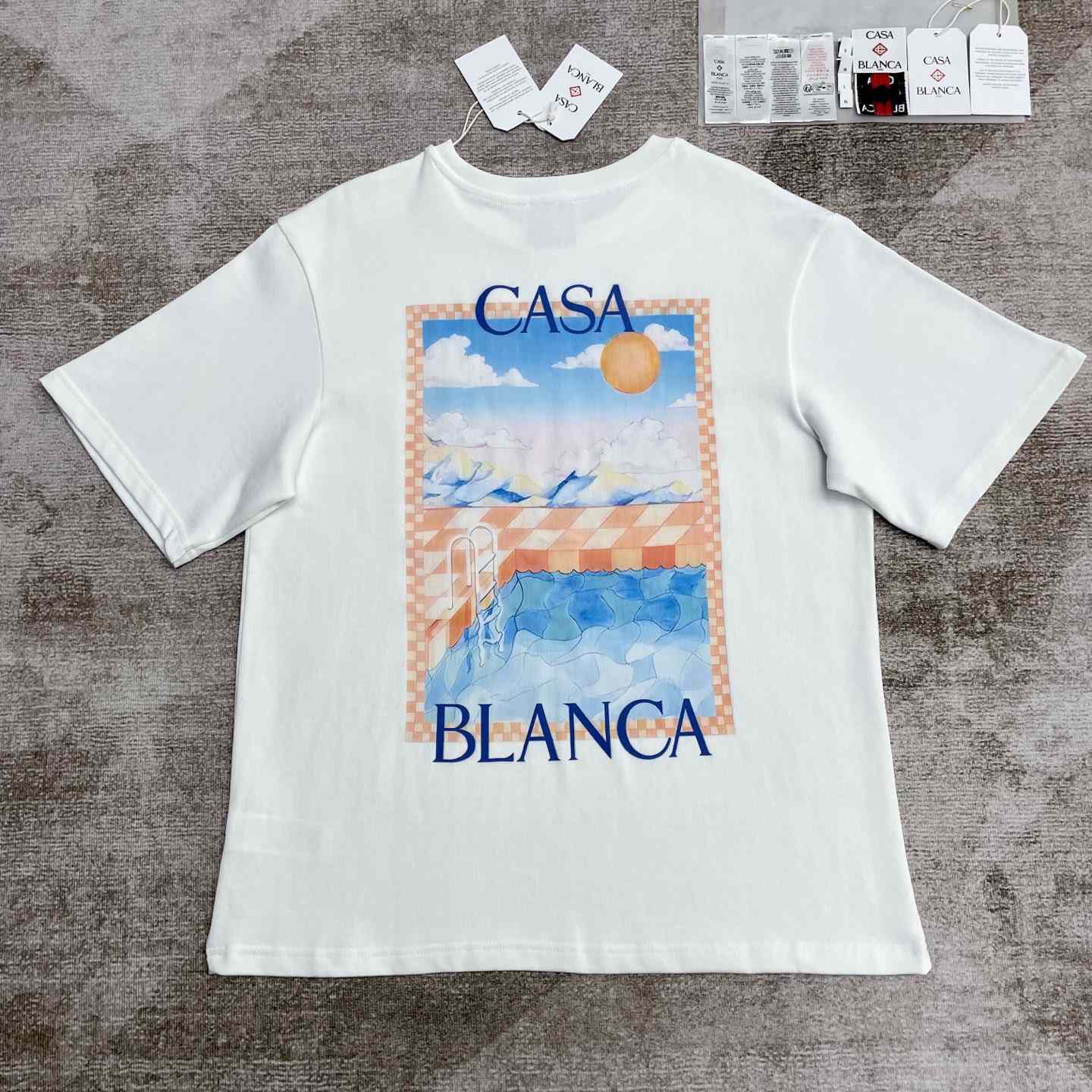 Casablanca Surreal Pool T-shirt   C968 - FashionPlug