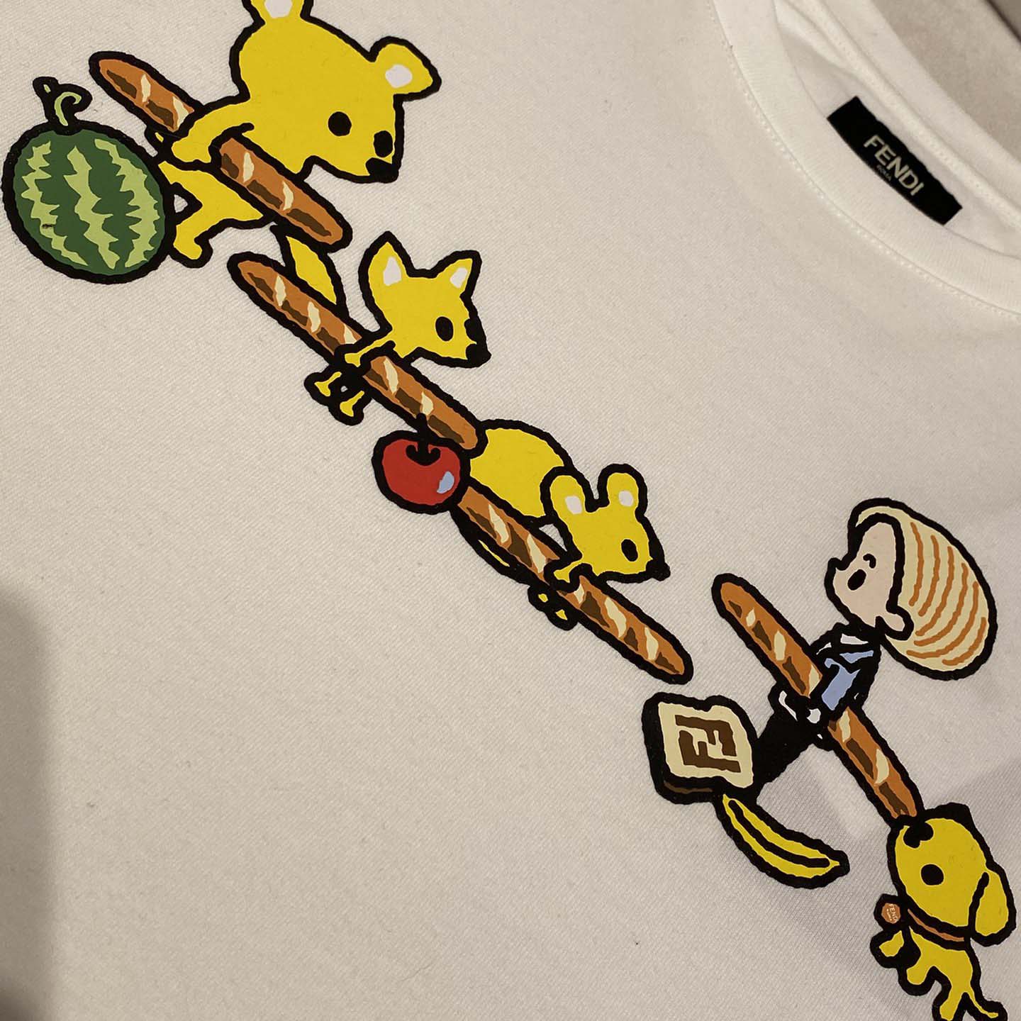 Fendi Silvia And The Baguette T-Shirt - FashionPlug