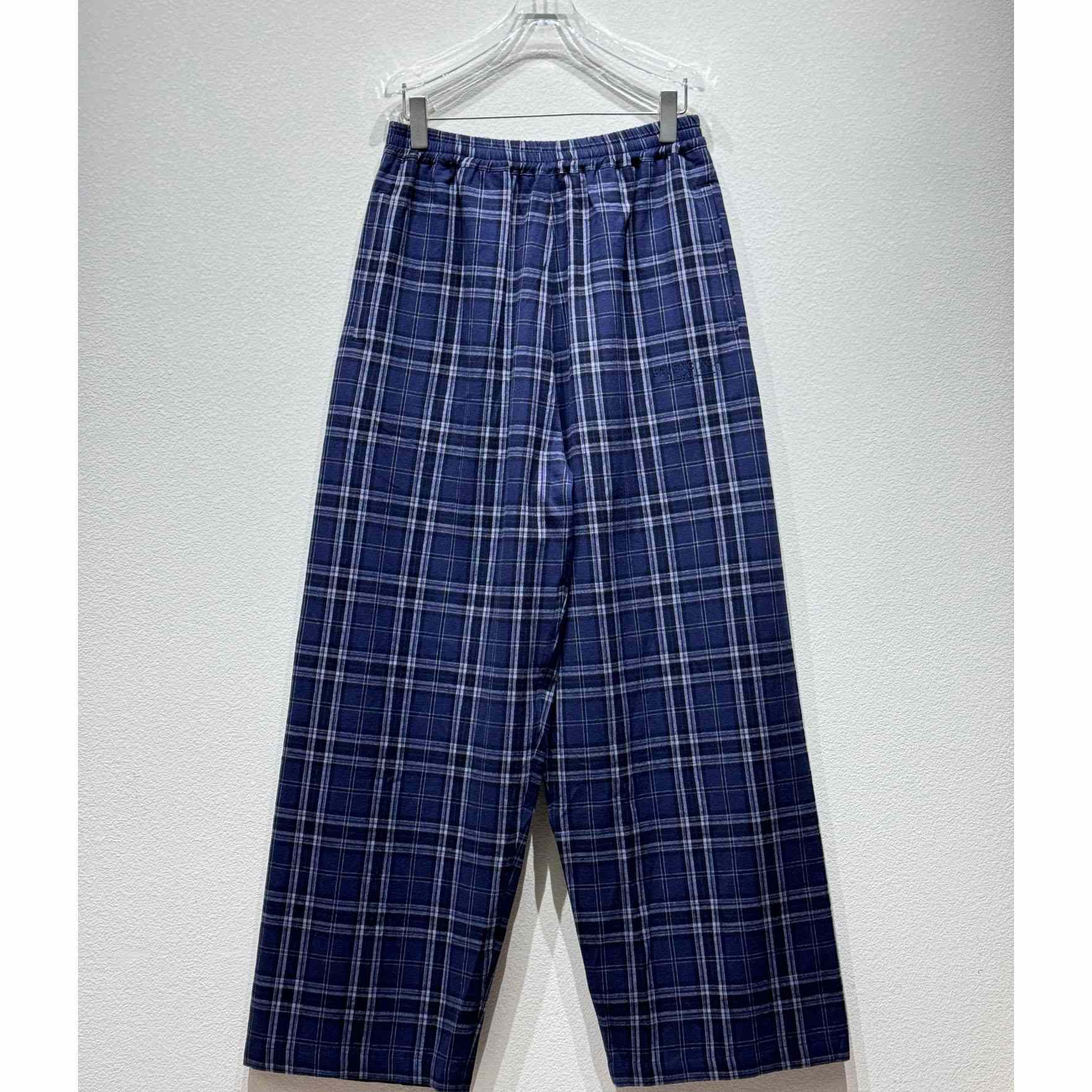 Balenciaga Plaid Casual Pants - FashionPlug