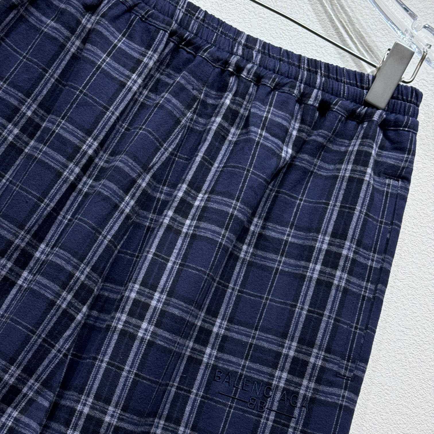 Balenciaga Plaid Casual Pants - FashionPlug