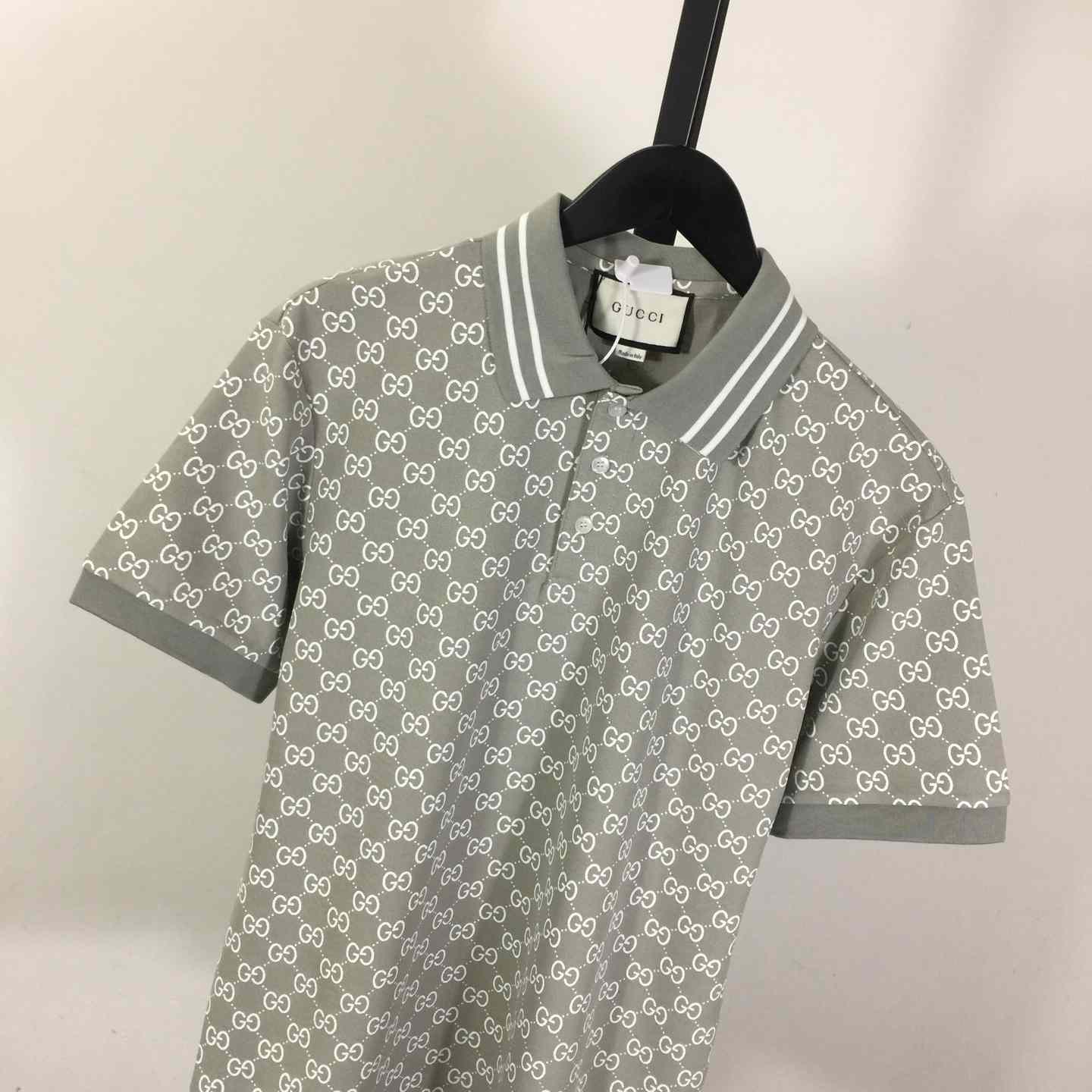 Gucci GG Cotton Lamé Jacquard Polo Shirt - FashionPlug