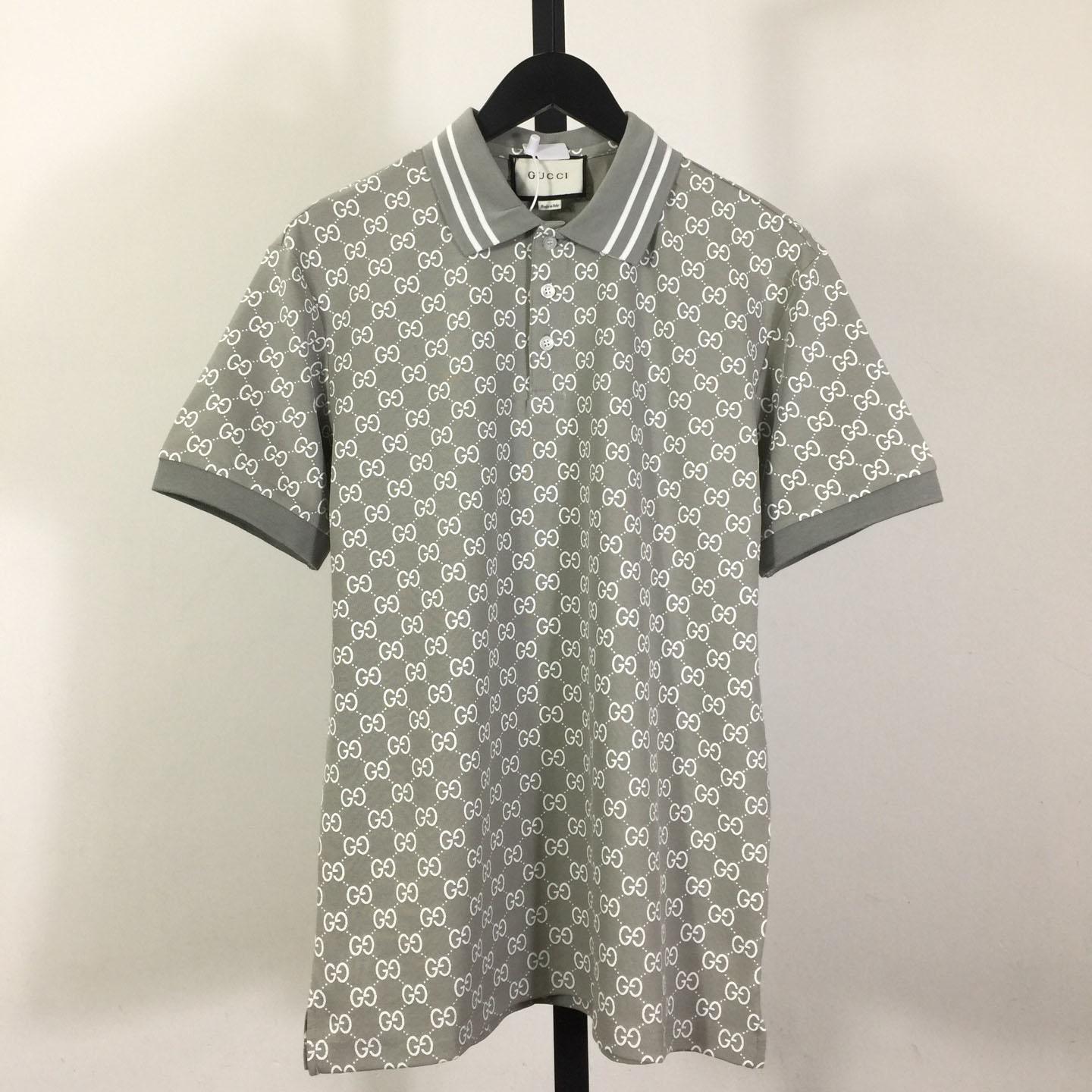 Gucci GG Cotton Lamé Jacquard Polo Shirt - FashionPlug