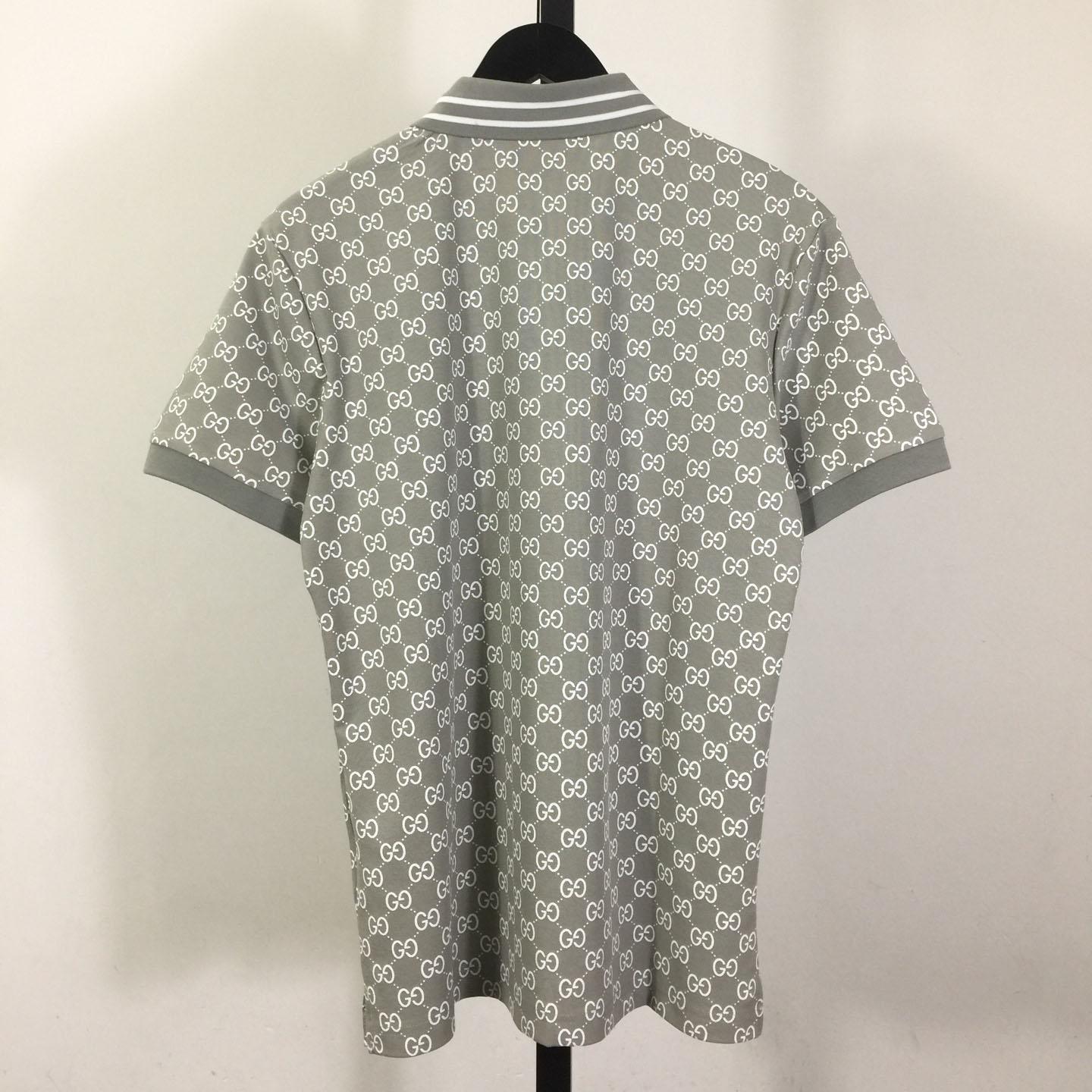 Gucci GG Cotton Lamé Jacquard Polo Shirt - FashionPlug