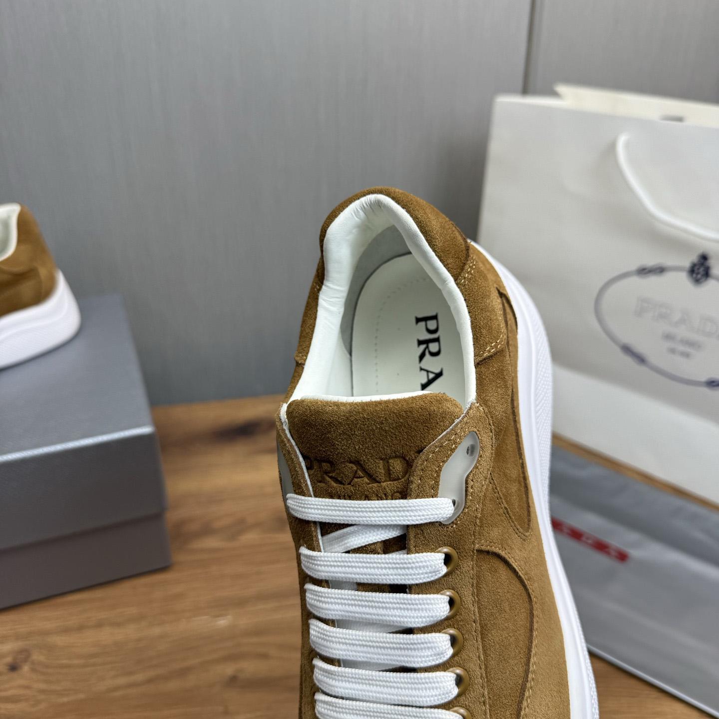 Prada America's Cup Suede Sneakers - FashionPlug