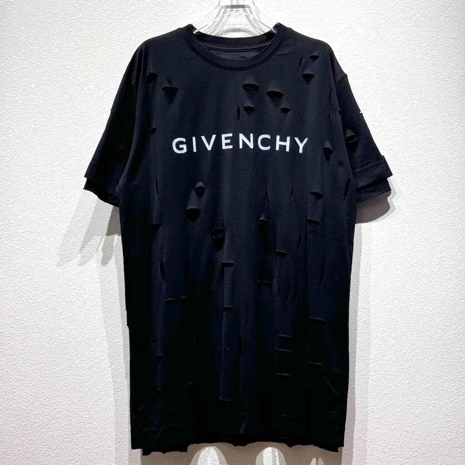 Givenchy Black Destroyed T-Shirt  - FashionPlug