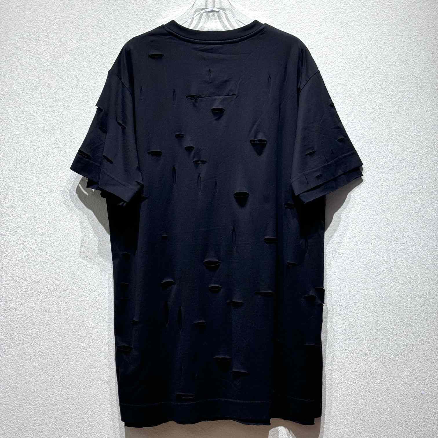 Givenchy Black Destroyed T-Shirt  - FashionPlug