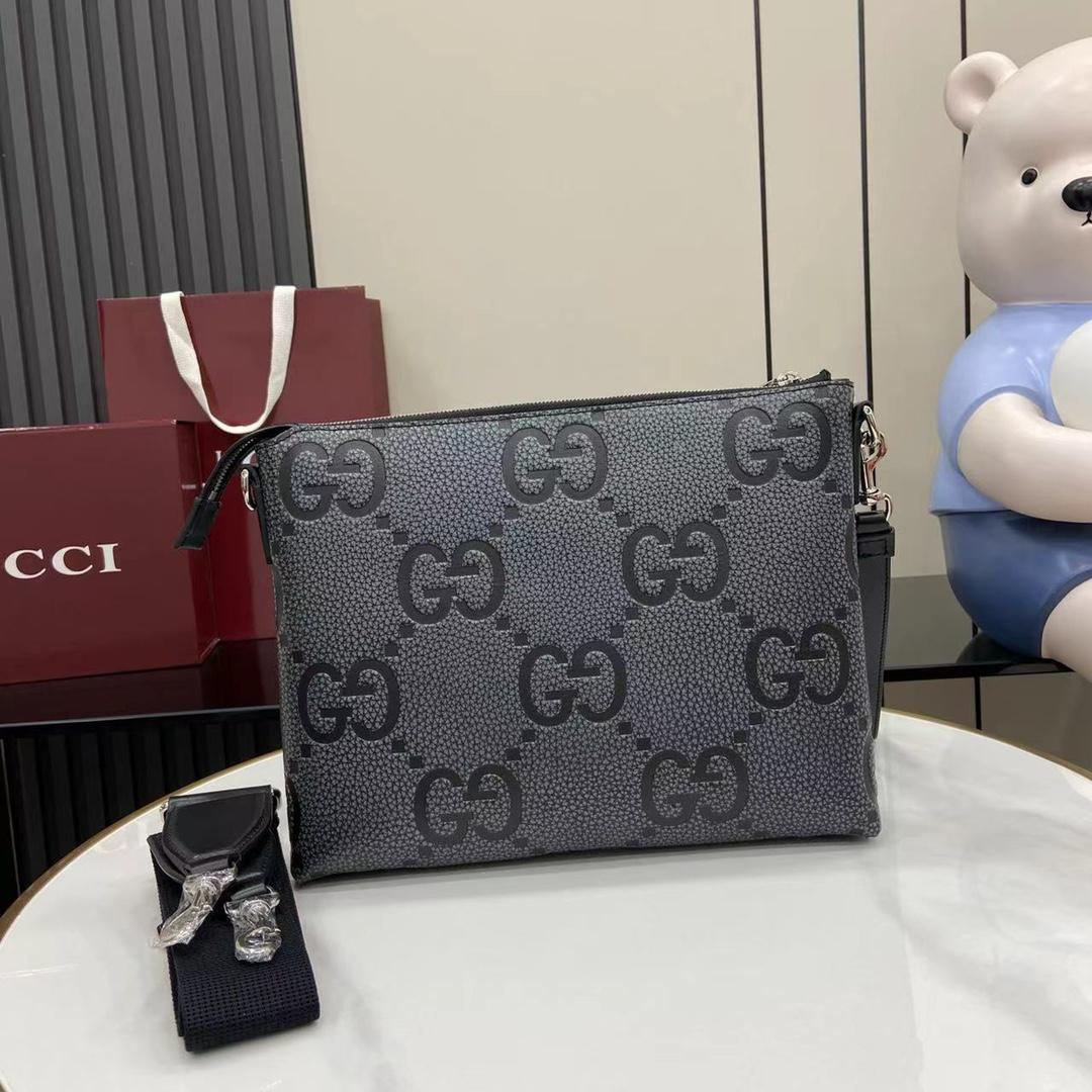 Gucci Medium Jumbo GG Messenger Bag - FashionPlug