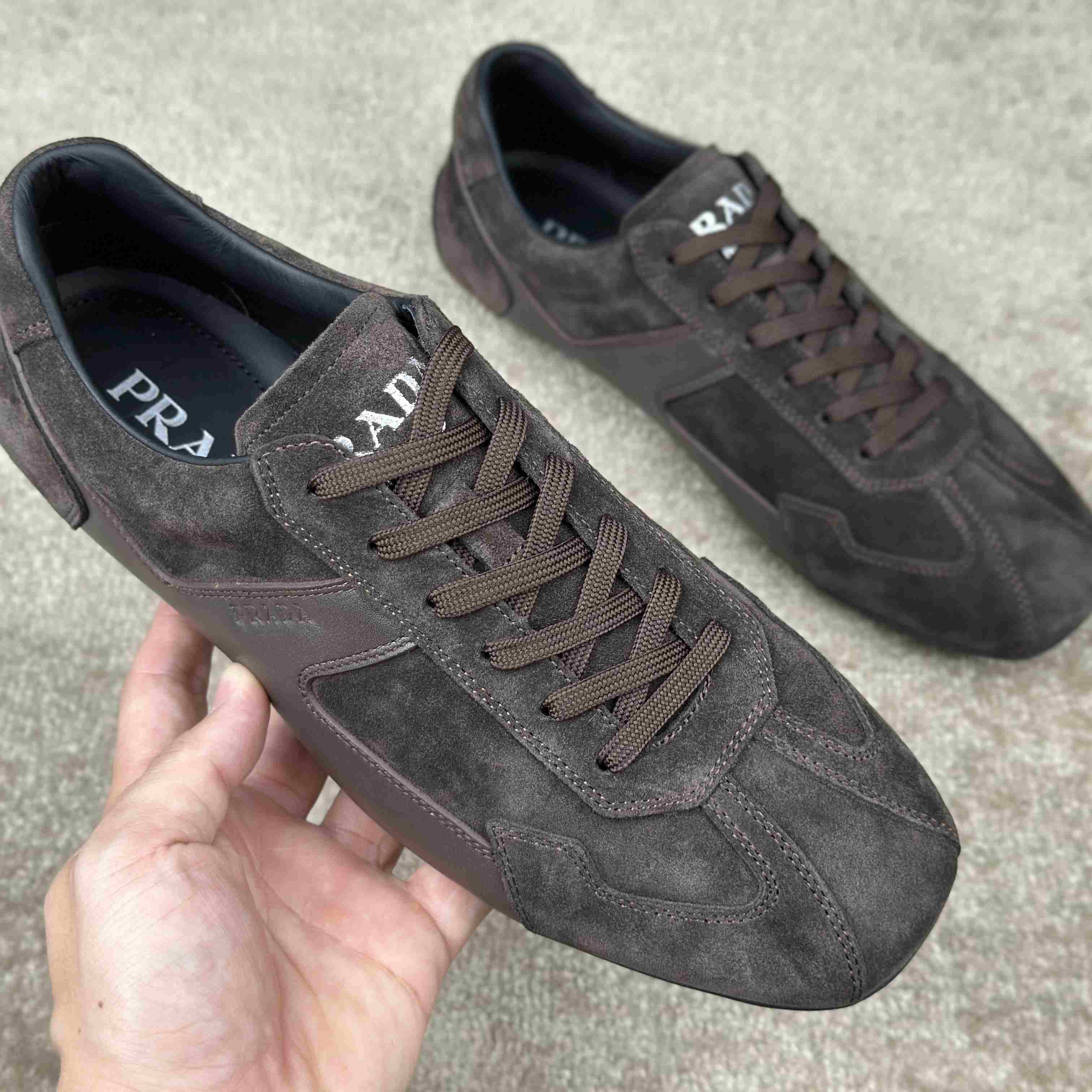 Prada Leather Male Sneaker - FashionPlug