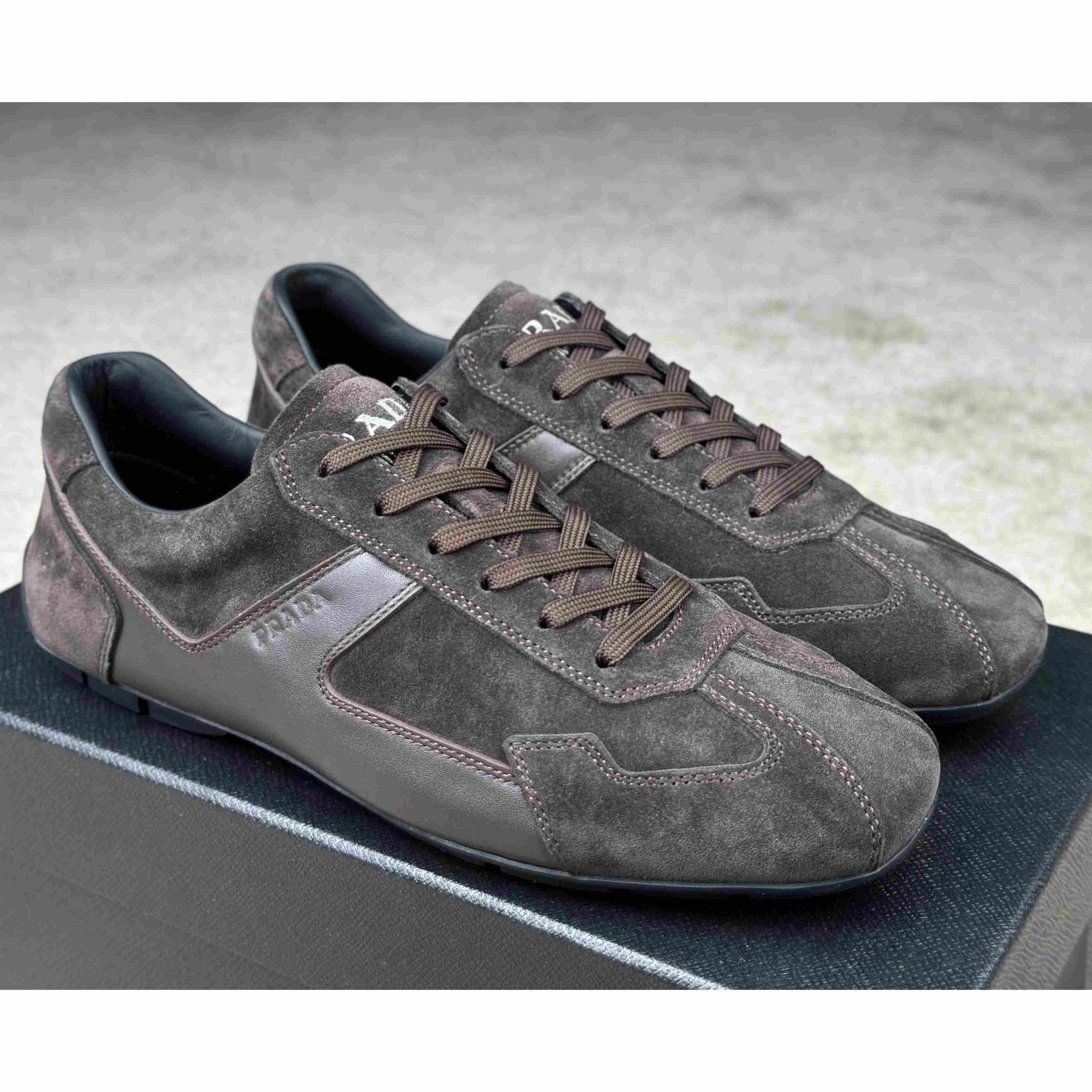Prada Leather Male Sneaker - FashionPlug
