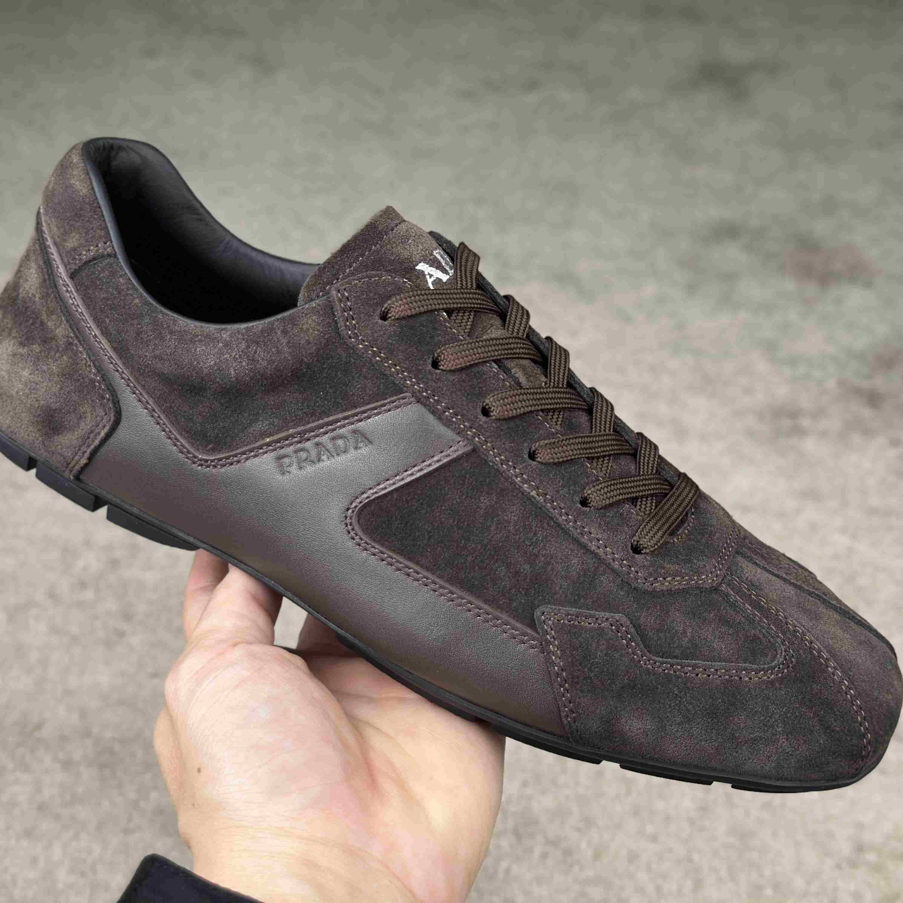 Prada Leather Male Sneaker - FashionPlug