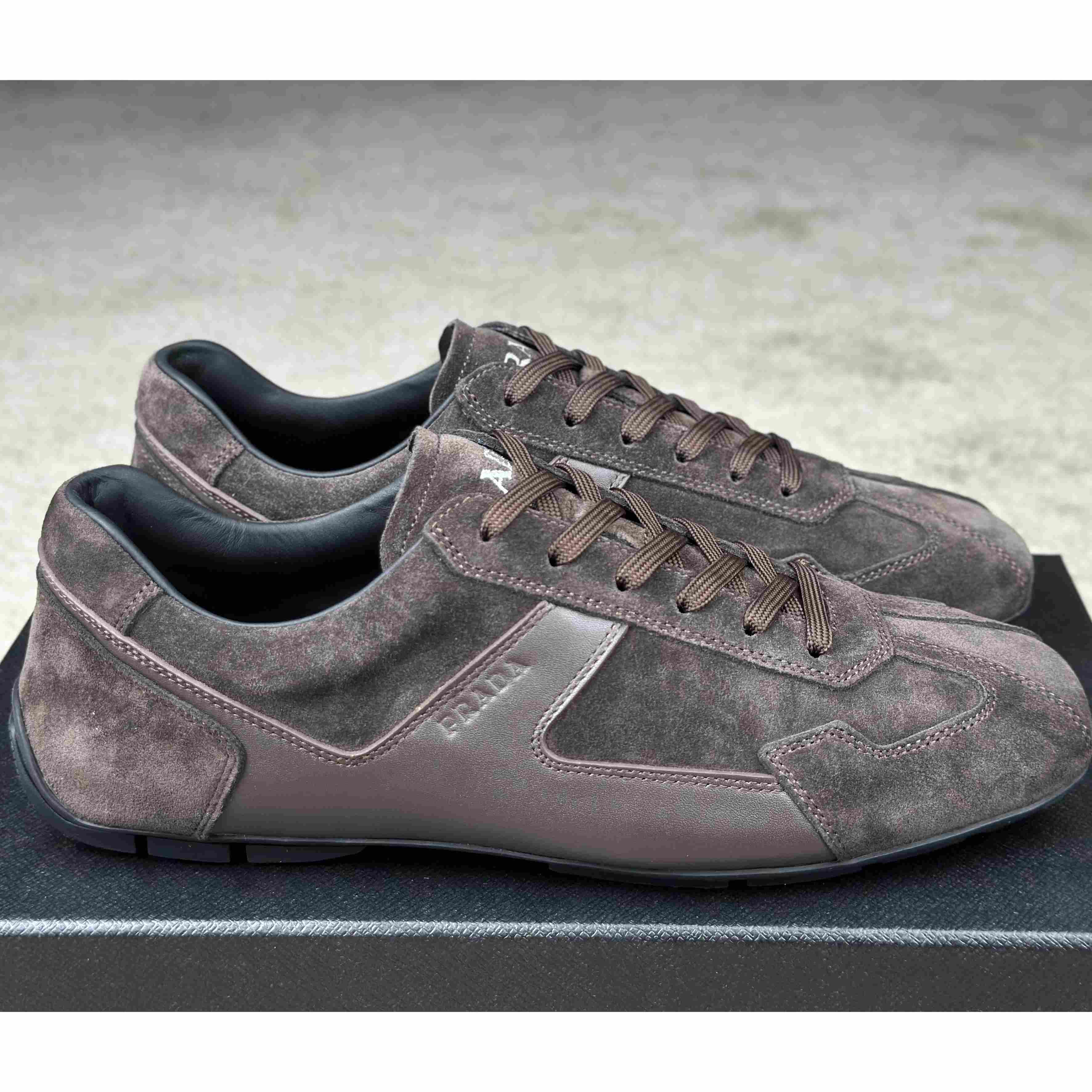 Prada Leather Male Sneaker - FashionPlug