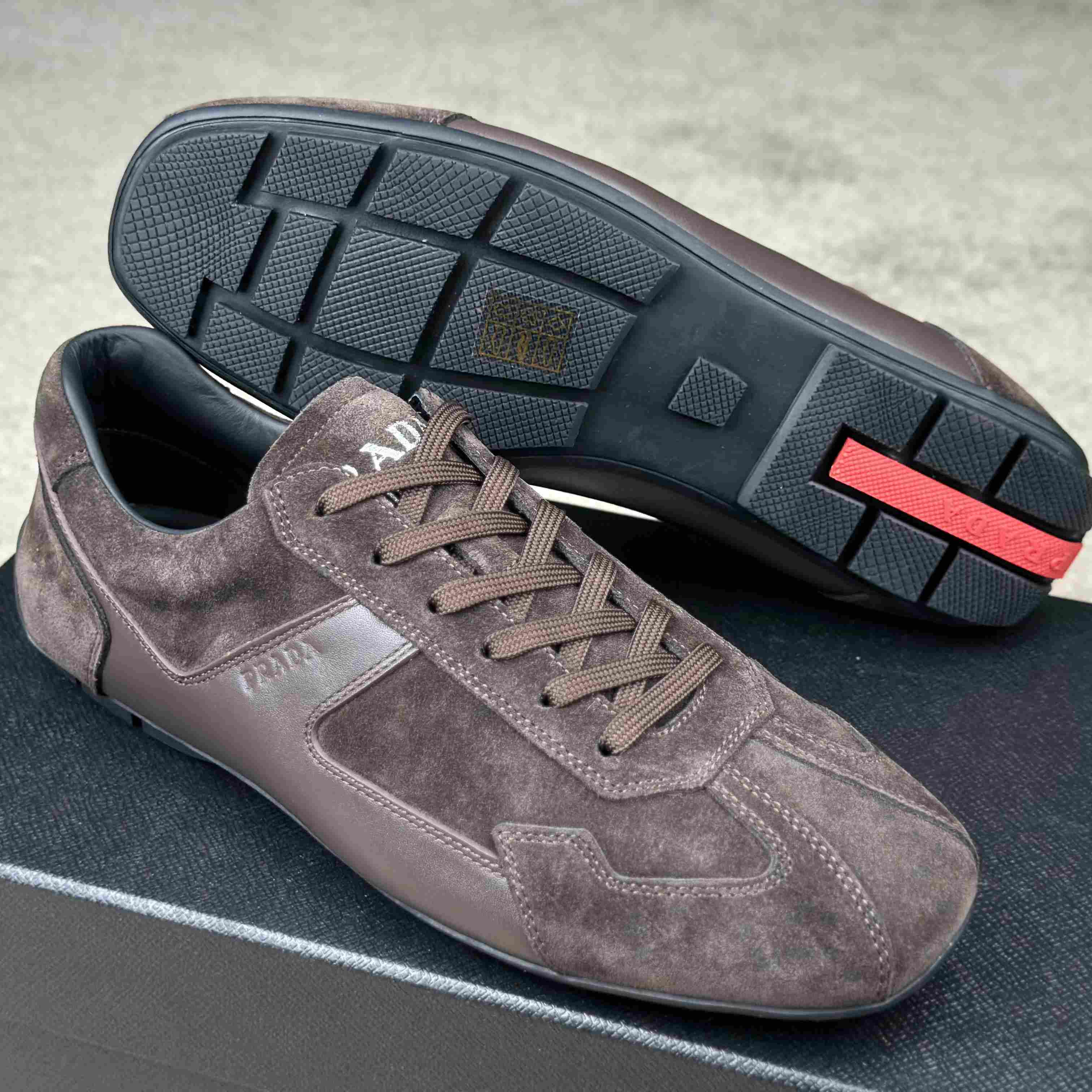Prada Leather Male Sneaker - FashionPlug