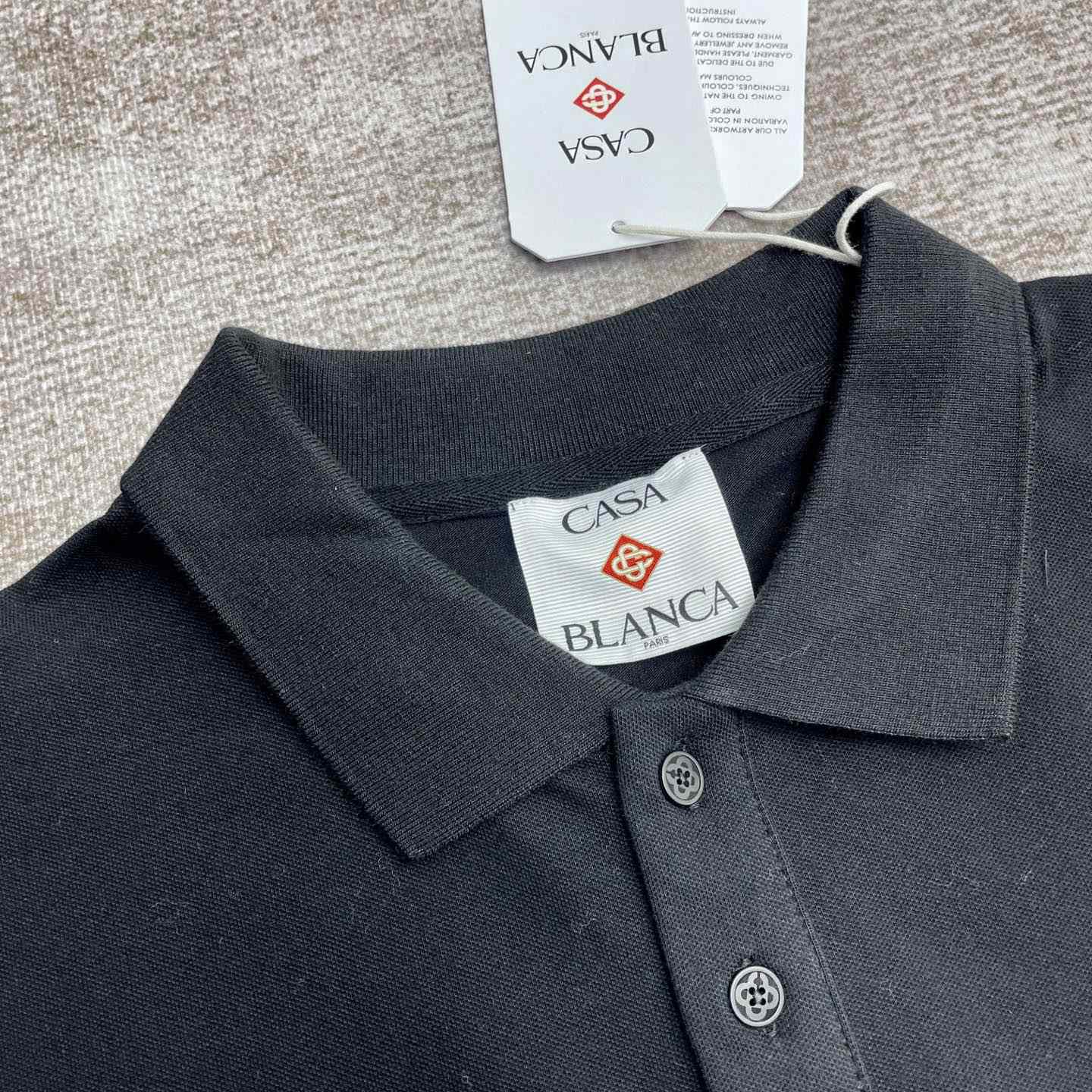 Casablanca Logo Piqué Polo Shirt   c999 - FashionPlug