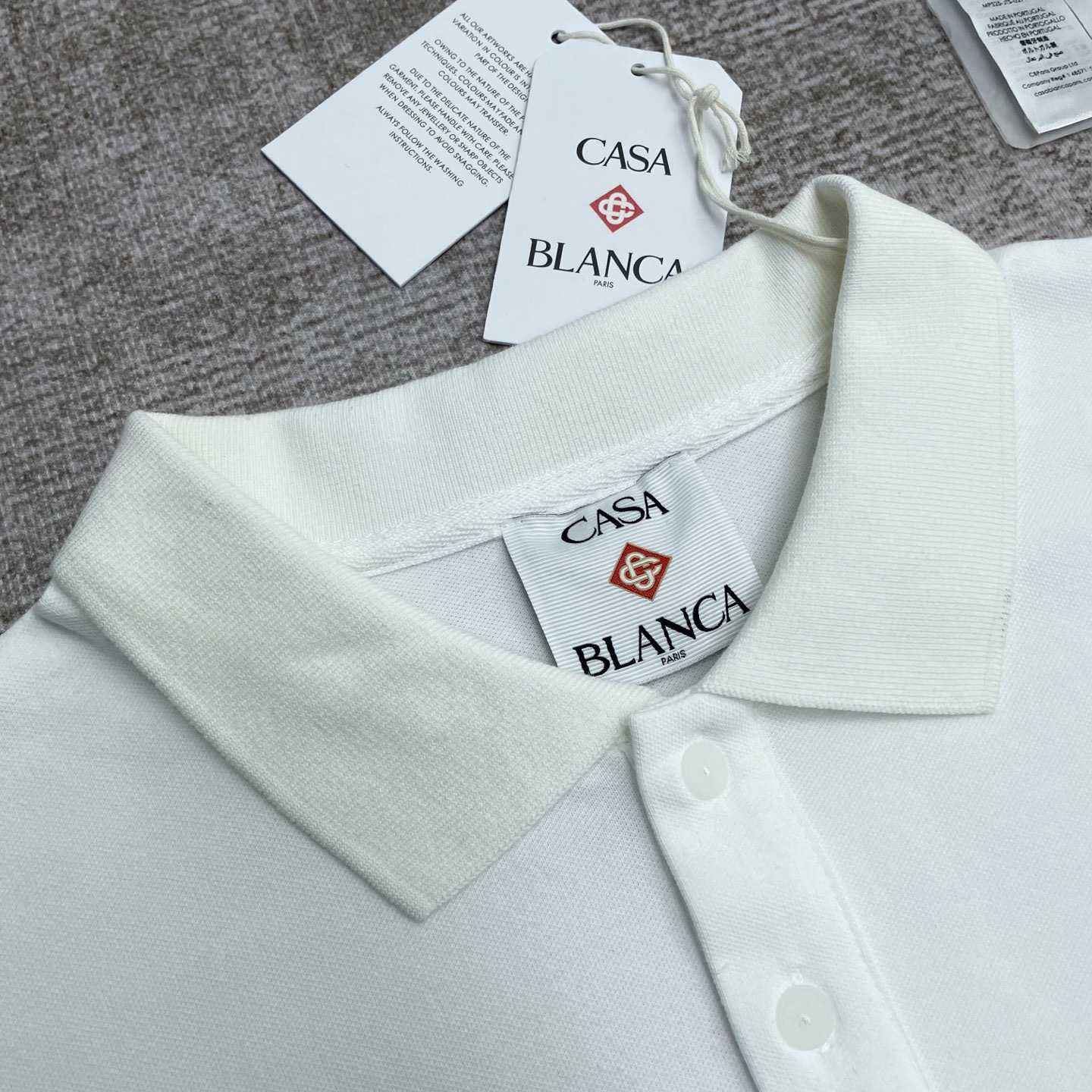 Casablanca Logo Piqué Polo Shirt   c1000 - FashionPlug