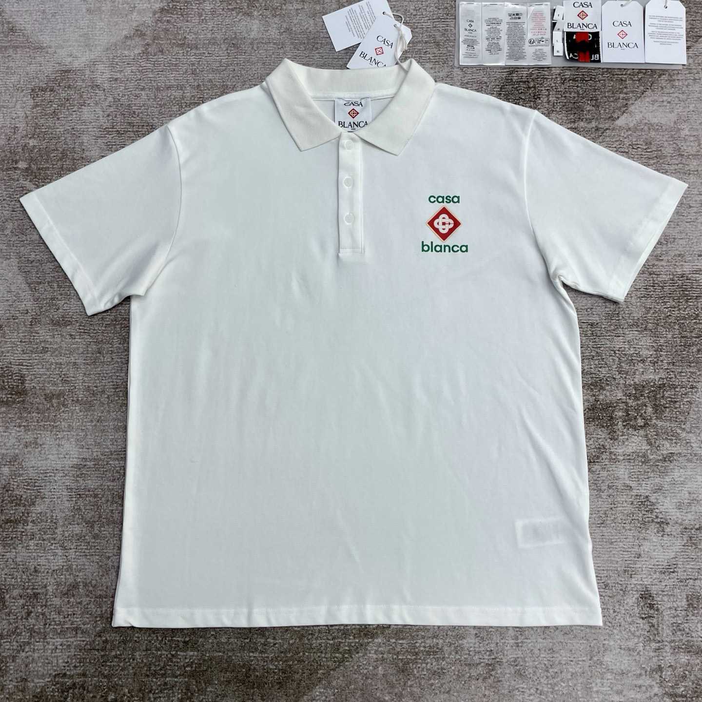 Casablanca Logo Piqué Polo Shirt   c1000 - FashionPlug