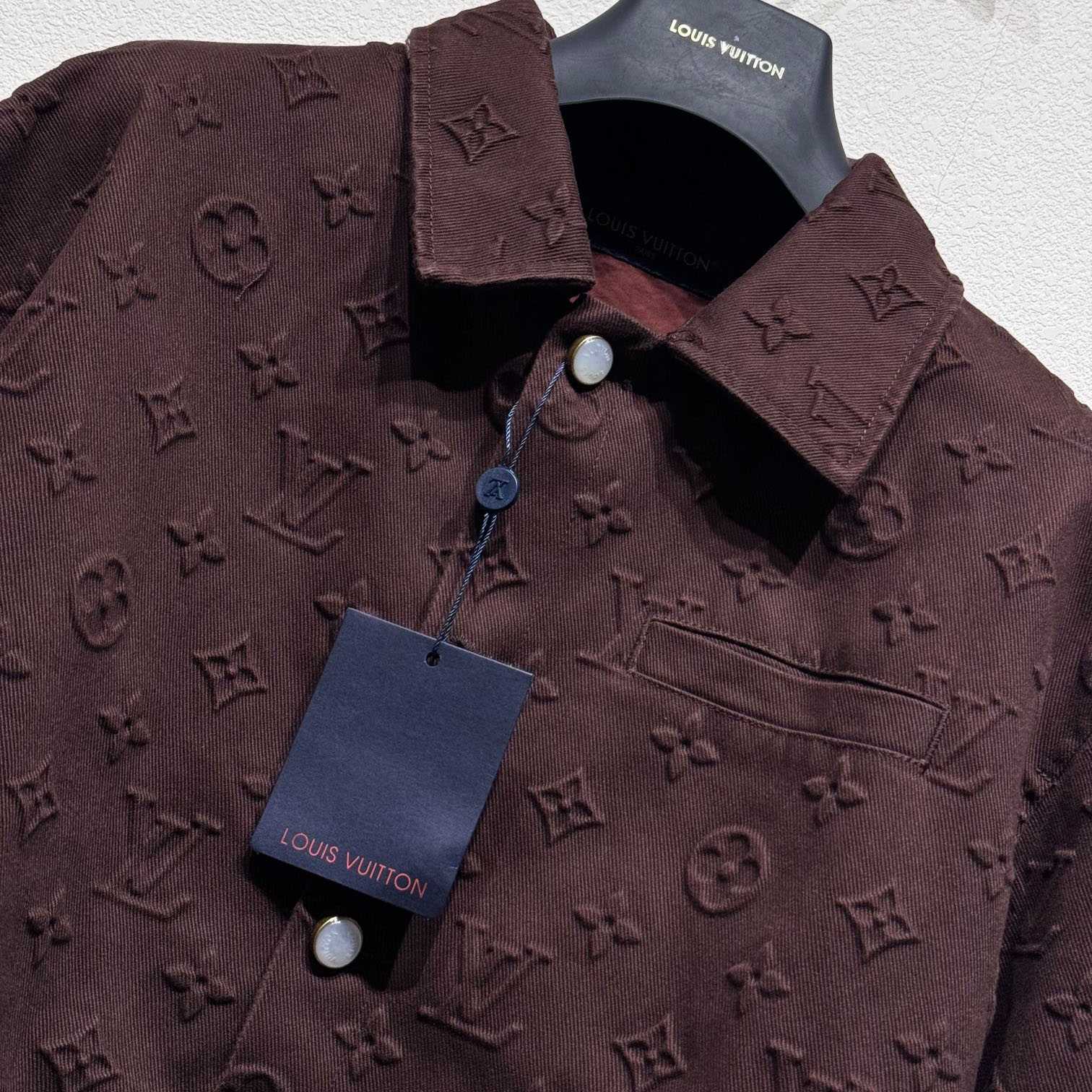 Louis Vuitton Monogram Embossed Overshirt    - FashionPlug
