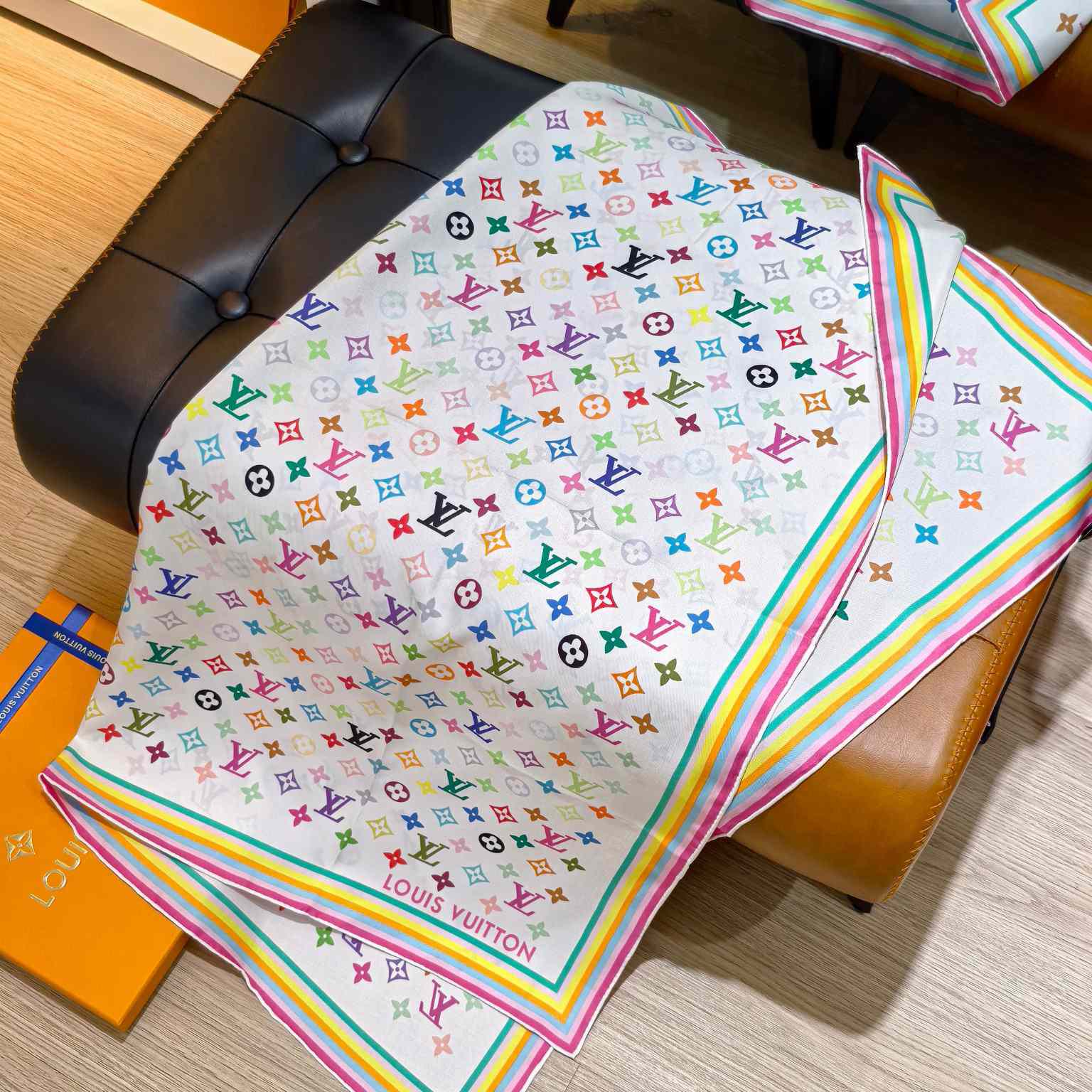 Louis Vuitton LV x TM Monogram Multicolor Square 90   M94967 - FashionPlug