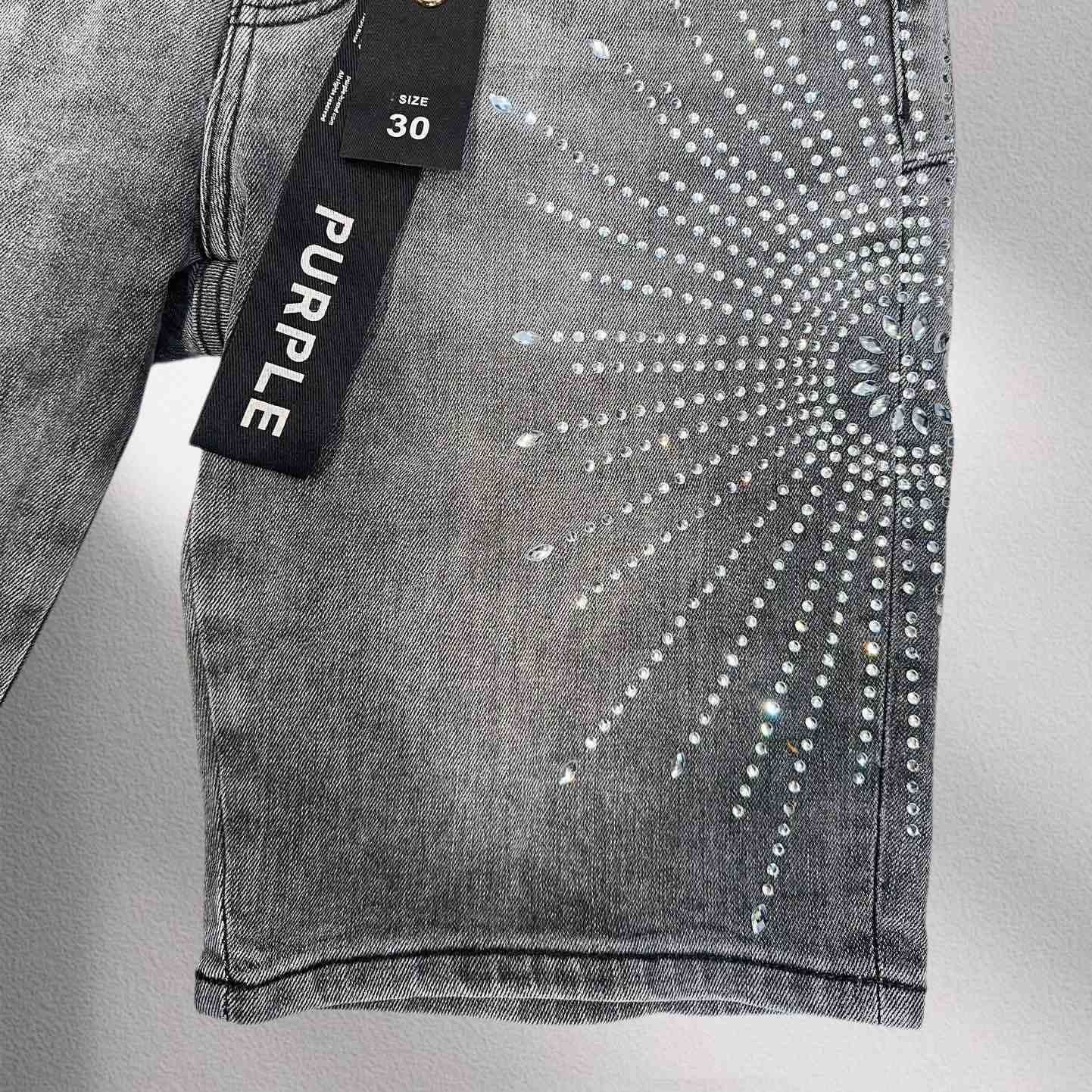 Purple-Brand Denim Shorts    6012 - FashionPlug