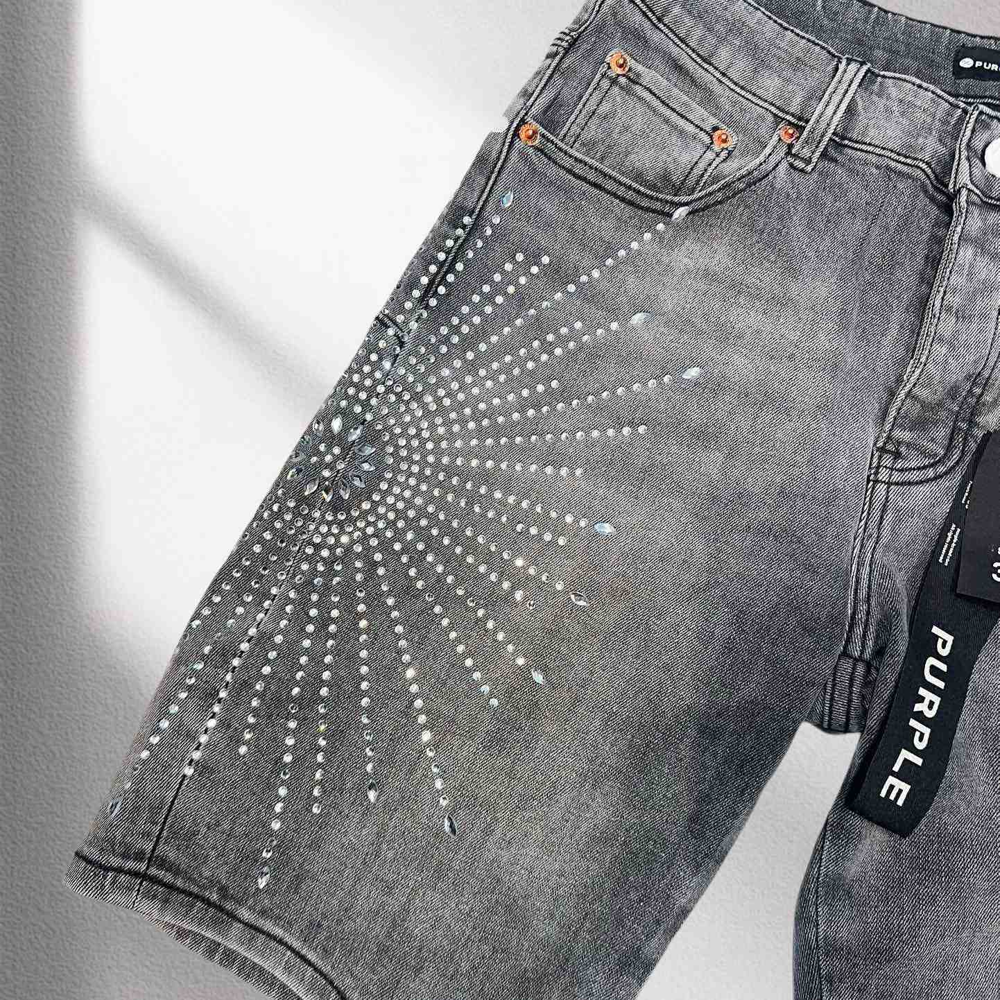 Purple-Brand Denim Shorts    6012 - FashionPlug