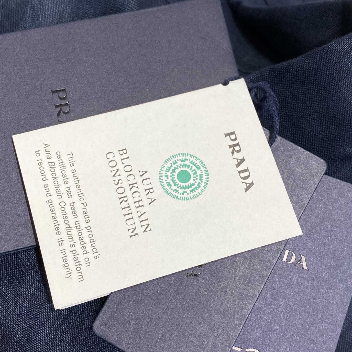 Prada Triangle-logo Cuban-collar Linen Shirt - FashionPlug