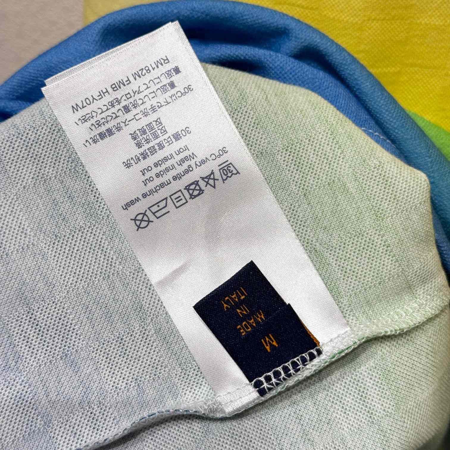 Louis Vuitton Damier Gradient Jacquard Cotton T-Shirt   - FashionPlug