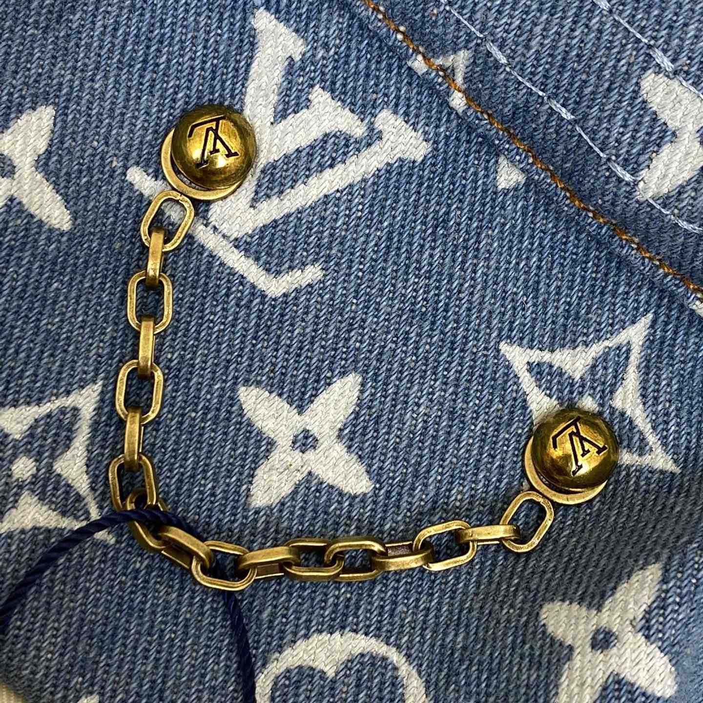 Louis Vuitton Destroyed Workwear Denim Jacket  1AAGQG - FashionPlug