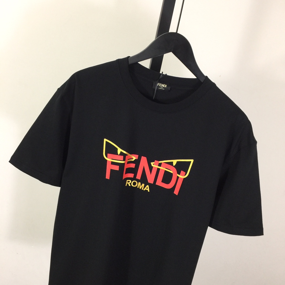 Fendi Lunar New Year Black Cotton T-shirt - FashionPlug