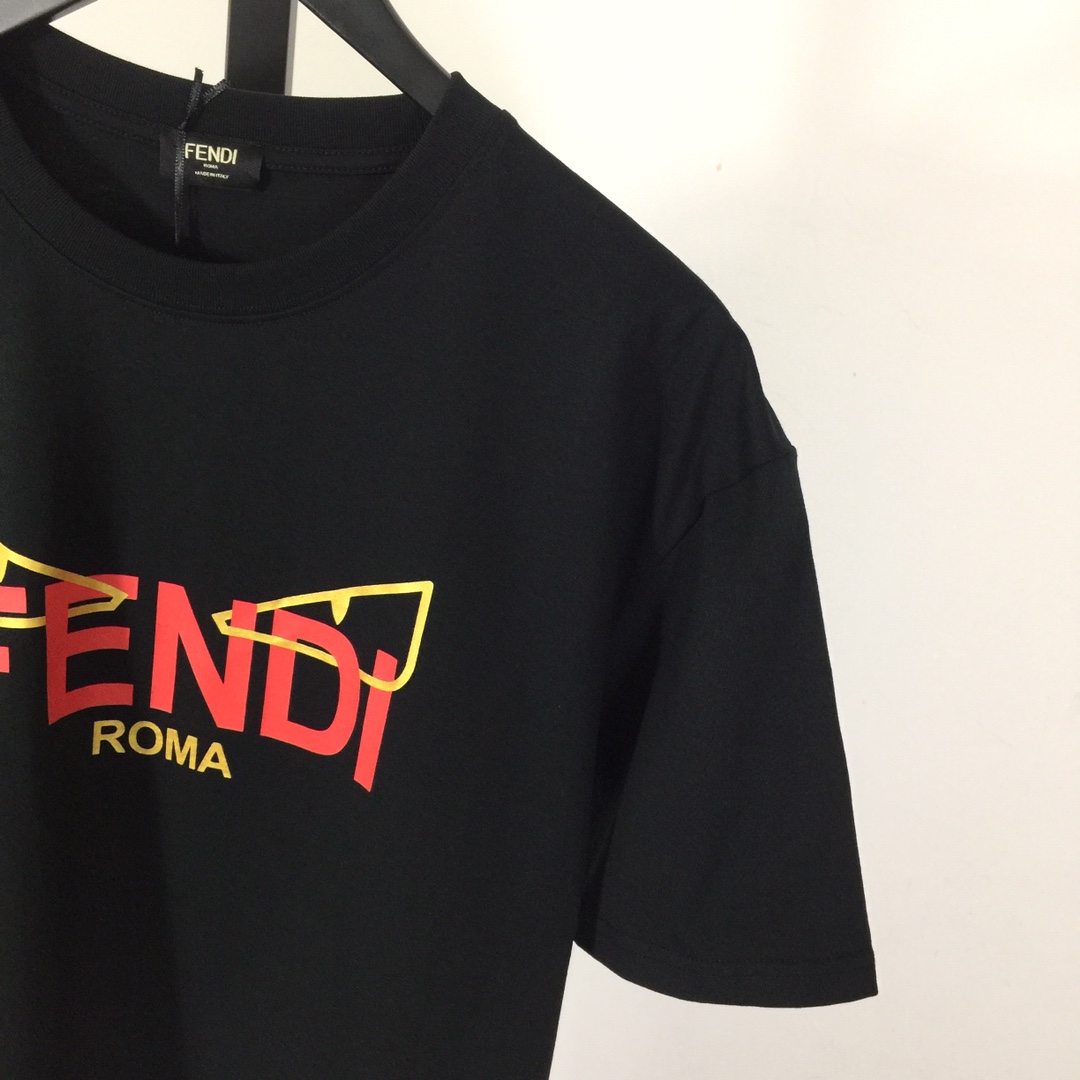 Fendi Lunar New Year Black Cotton T-shirt - FashionPlug